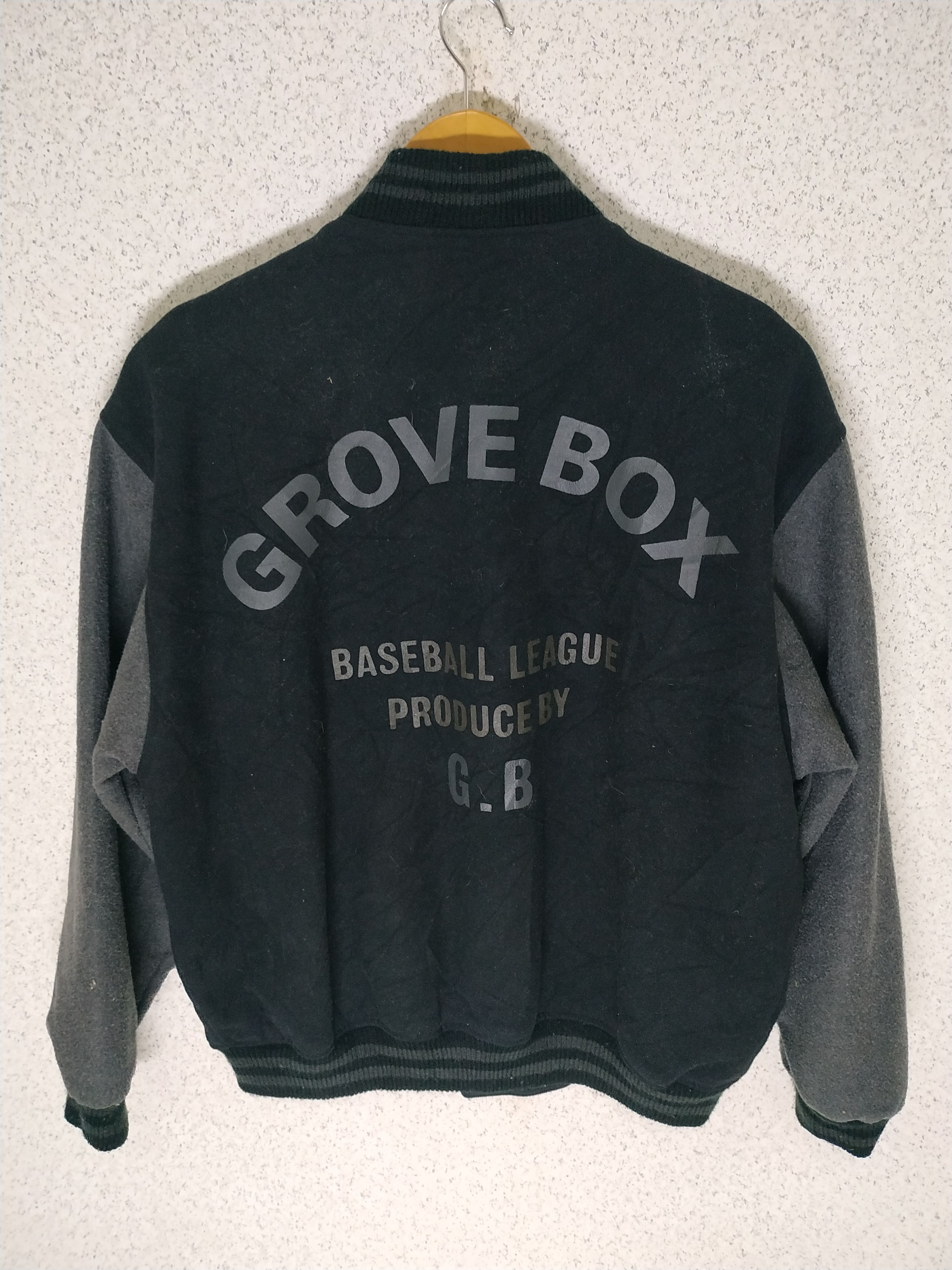 Vintage Vintage GroveBox Baseball League Varsity Jacket Made in Jpn Size US L / EU 52-54 / 3 - 1 Thumbnail