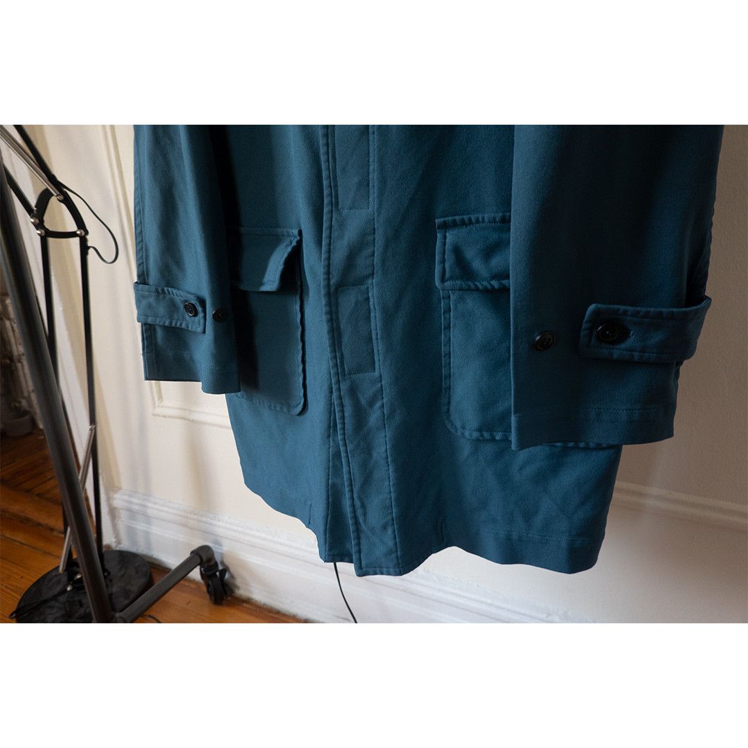 Comme des Garcons Teal Poly Blend Coat Size US M / EU 48-50 / 2 - 3 Thumbnail
