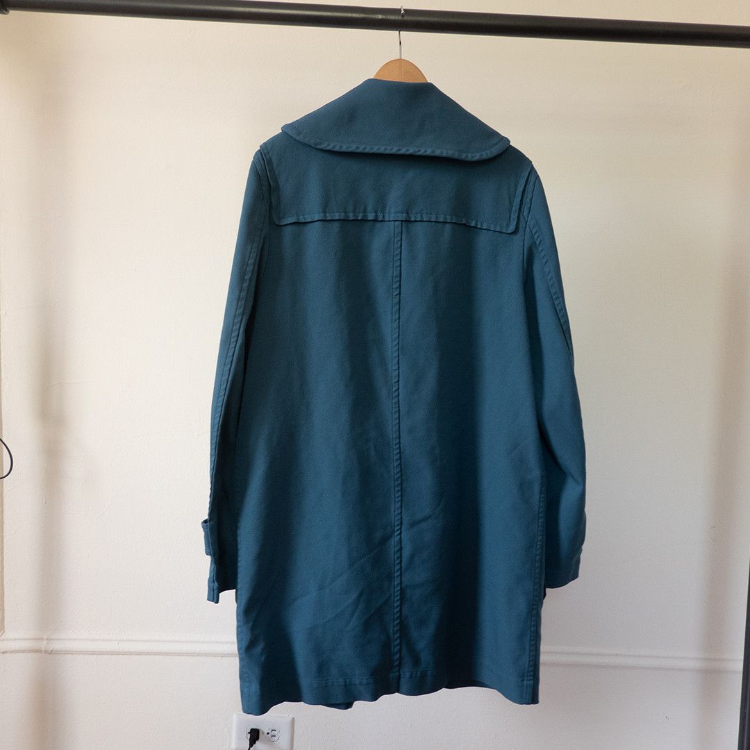 Comme des Garcons Teal Poly Blend Coat Size US M / EU 48-50 / 2 - 5 Thumbnail