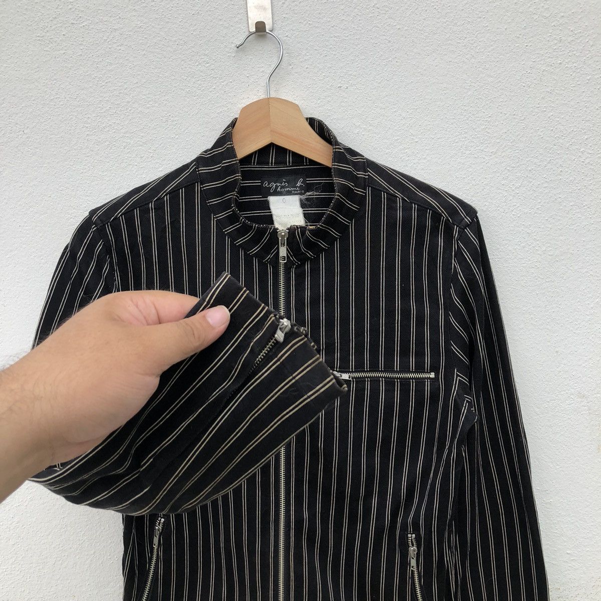 Japanese Brand × agnes b. 🔥90’s VINTAGE WORK STRIPE DOWN CHORE JACKET AGNES B Size US S / EU 44-46 / 1 - 4 Thumbnail