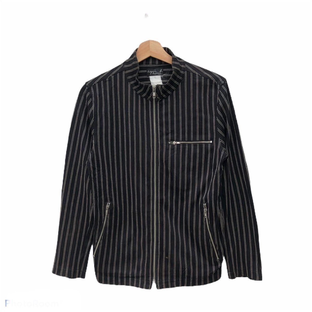 Japanese Brand × agnes b. 🔥90’s VINTAGE WORK STRIPE DOWN CHORE JACKET AGNES B Size US S / EU 44-46 / 1 - 1 Thumbnail