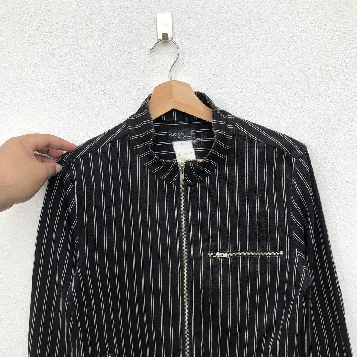 Japanese Brand × agnes b. 🔥90’s VINTAGE WORK STRIPE DOWN CHORE JACKET AGNES B Size US S / EU 44-46 / 1 - 3 Thumbnail