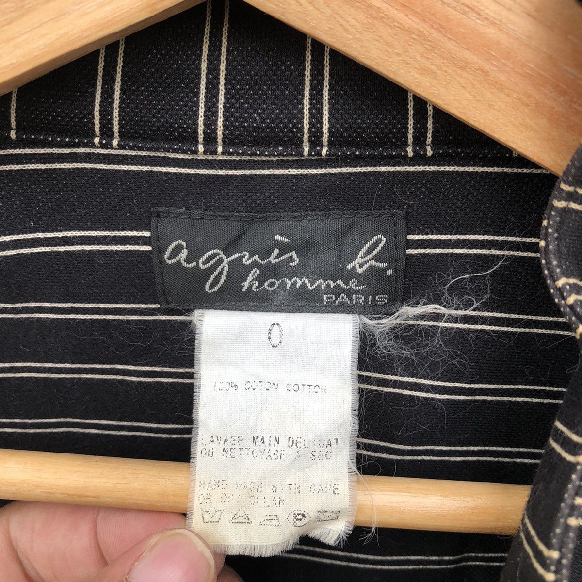 Japanese Brand × agnes b. 🔥90’s VINTAGE WORK STRIPE DOWN CHORE JACKET AGNES B Size US S / EU 44-46 / 1 - 8 Thumbnail