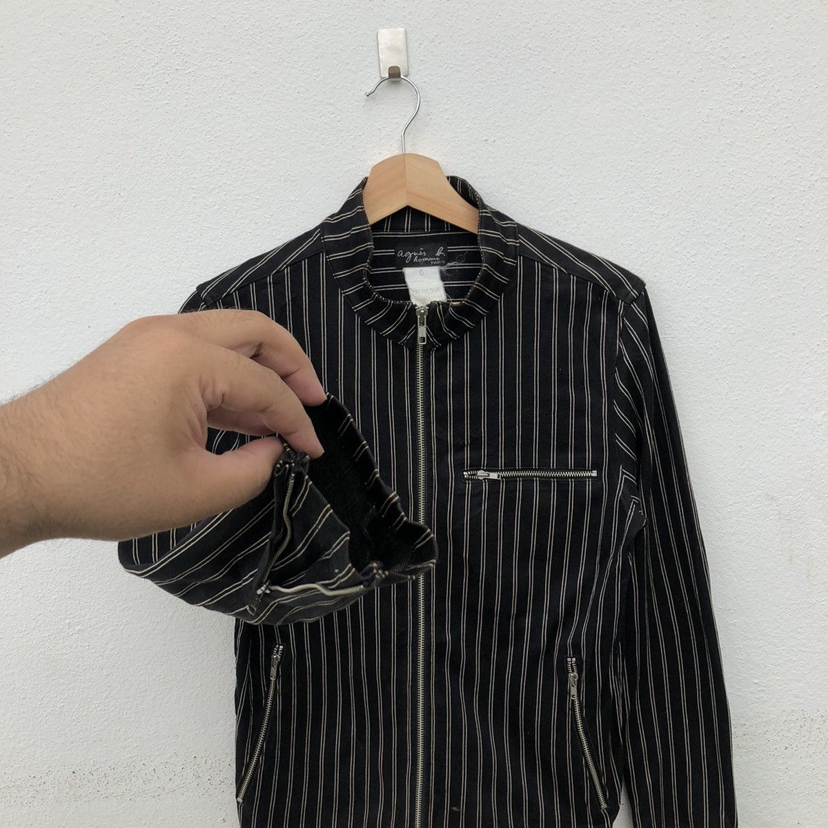 Japanese Brand × agnes b. 🔥90’s VINTAGE WORK STRIPE DOWN CHORE JACKET AGNES B Size US S / EU 44-46 / 1 - 5 Thumbnail