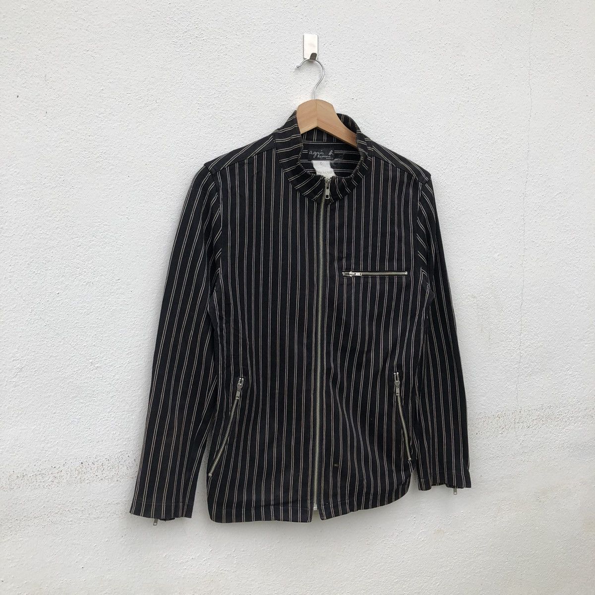 Japanese Brand × agnes b. 🔥90’s VINTAGE WORK STRIPE DOWN CHORE JACKET AGNES B Size US S / EU 44-46 / 1 - 2 Thumbnail