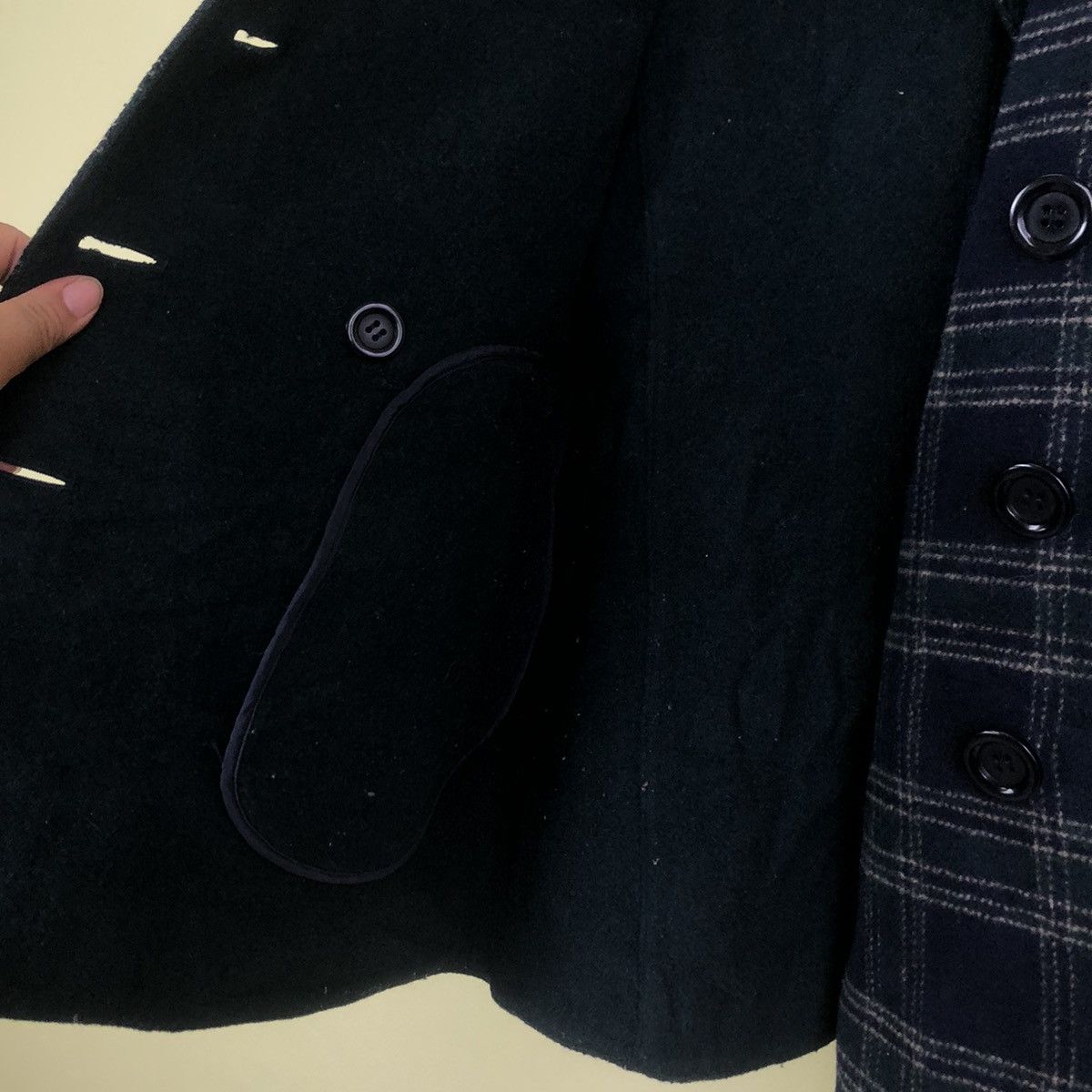 Japanese Brand × Michel Klein × Other 🔥90’s Vintage Chore Wool Double Breast Jacket Michel Klein Size US M / EU 48-50 / 2 - 10 Thumbnail