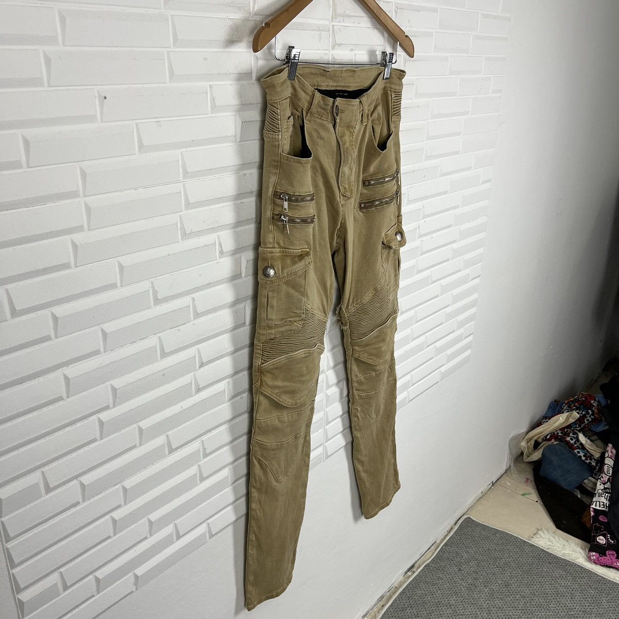 Hysteric Glamour MOTOR PANTS DISTRESSED MULTI ZIPPER DESIGN PUNK STYLE Size US 33 - 4 Thumbnail