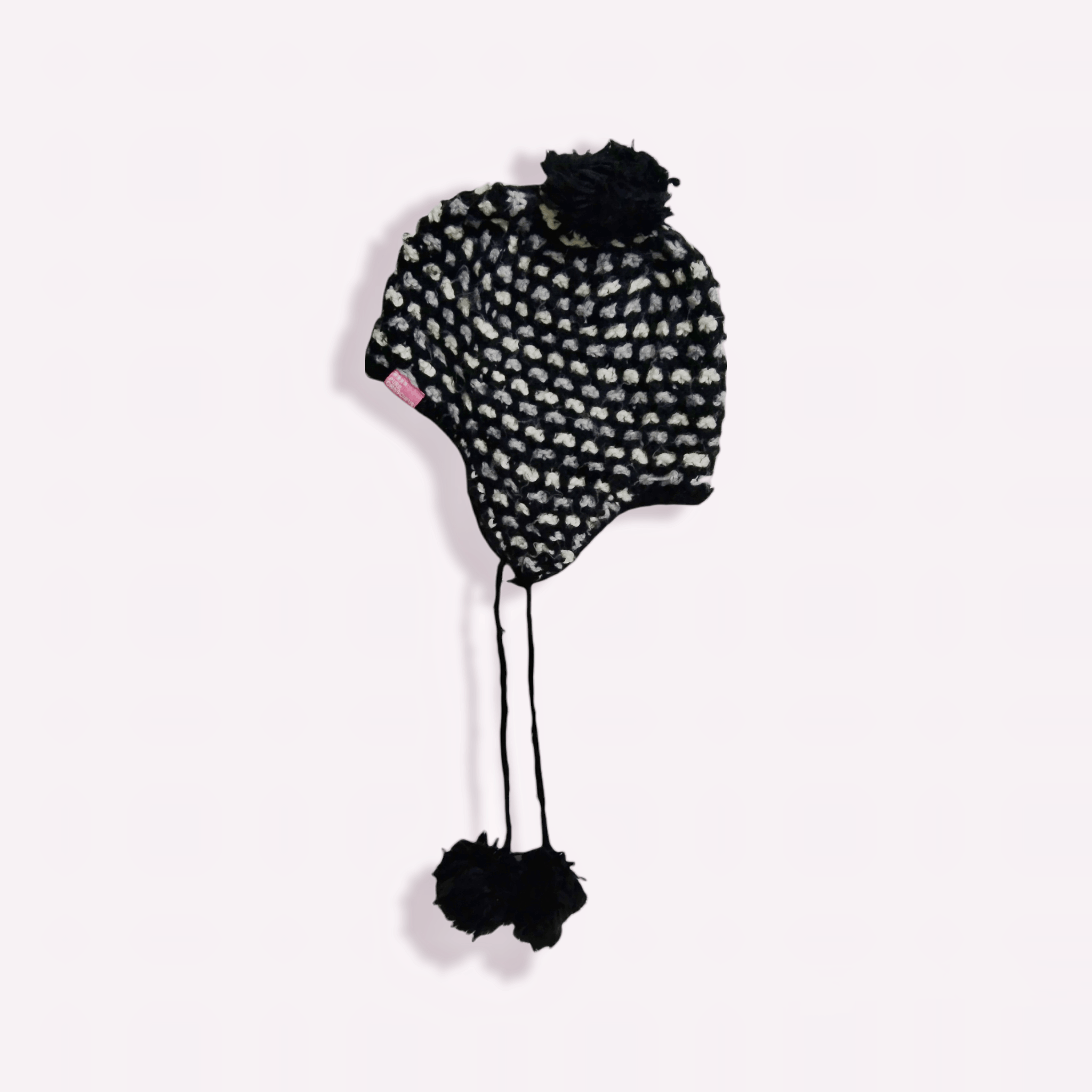image of Individual Winter Session Pure Conscious Earmuff Beanie in Black/White, Men's