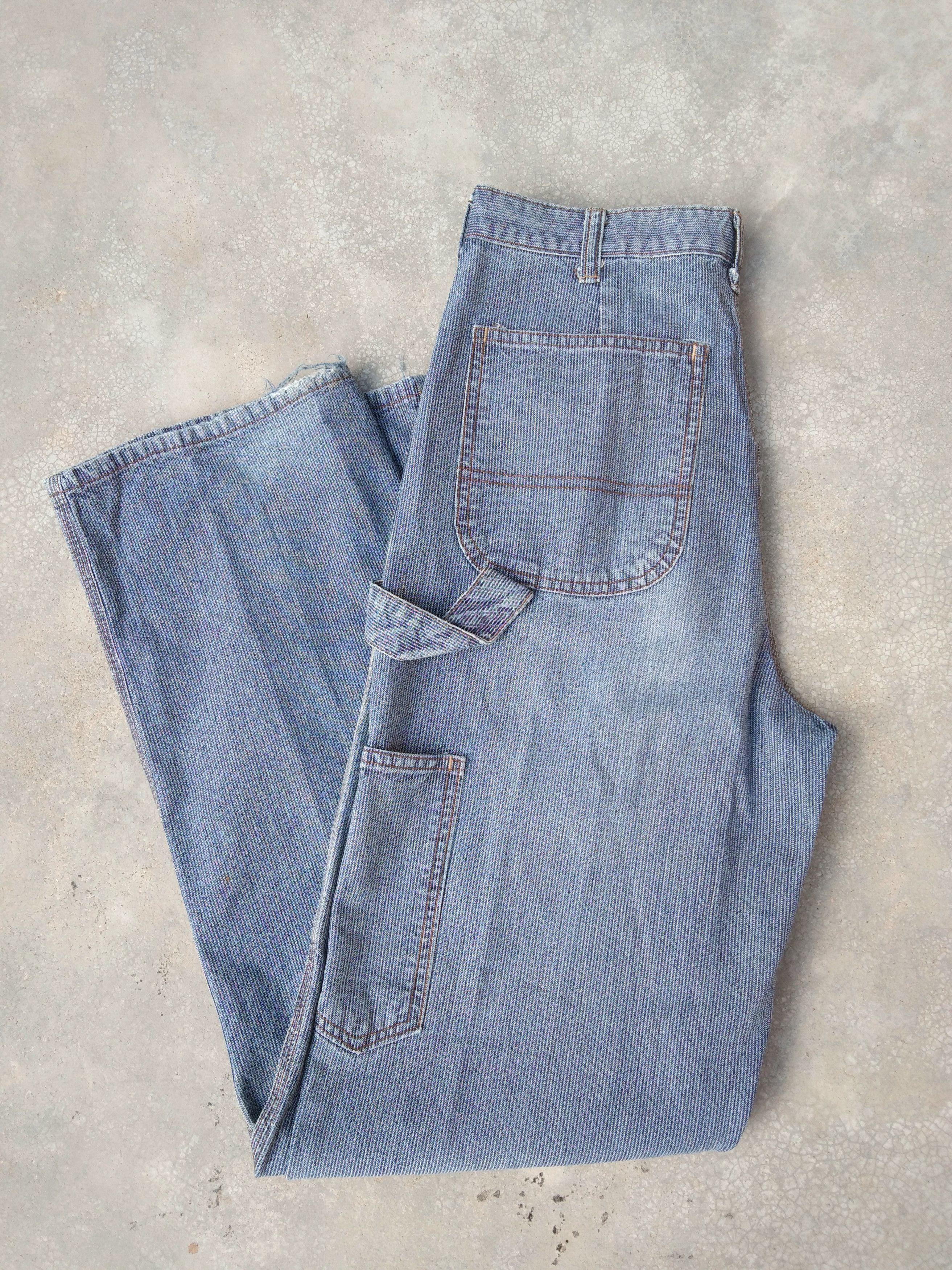 Vintage Japan Unbrand Pin Striped Carpenter Pants 28x31