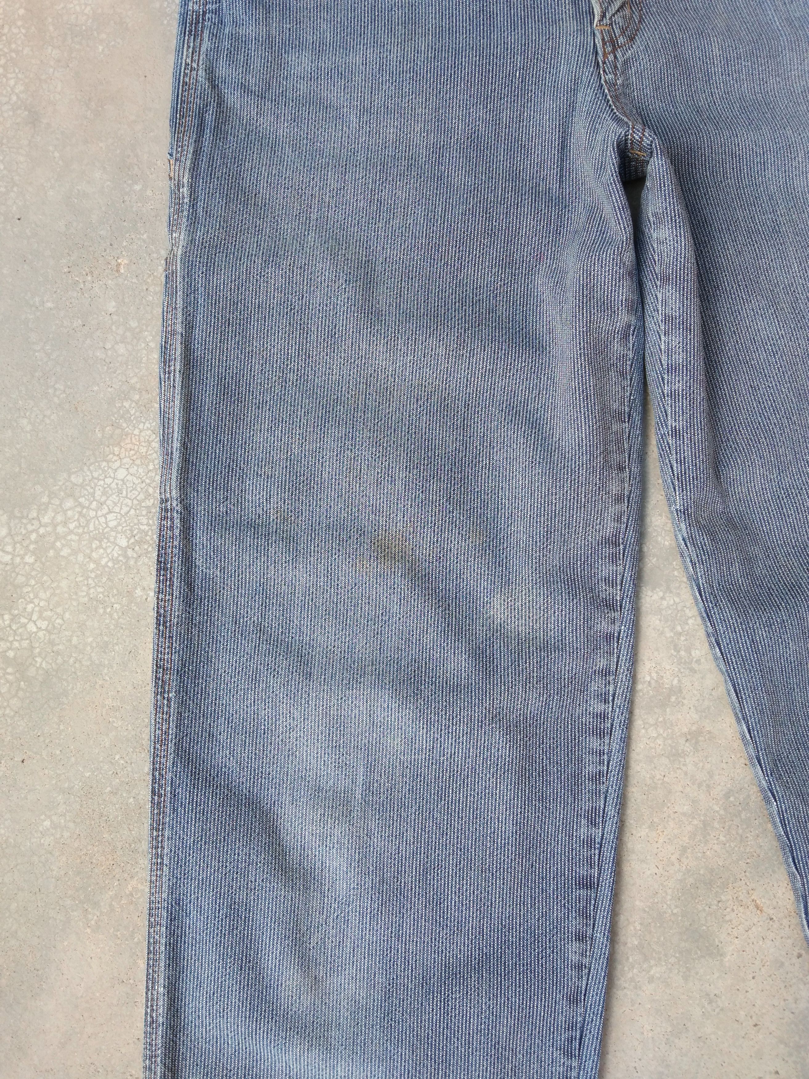 Japanese Brand × Jean × Vintage Vintage Japan Unbrand Pin Striped Carpenter Pants 28x31 Size US 28 / EU 44 - 6 Thumbnail