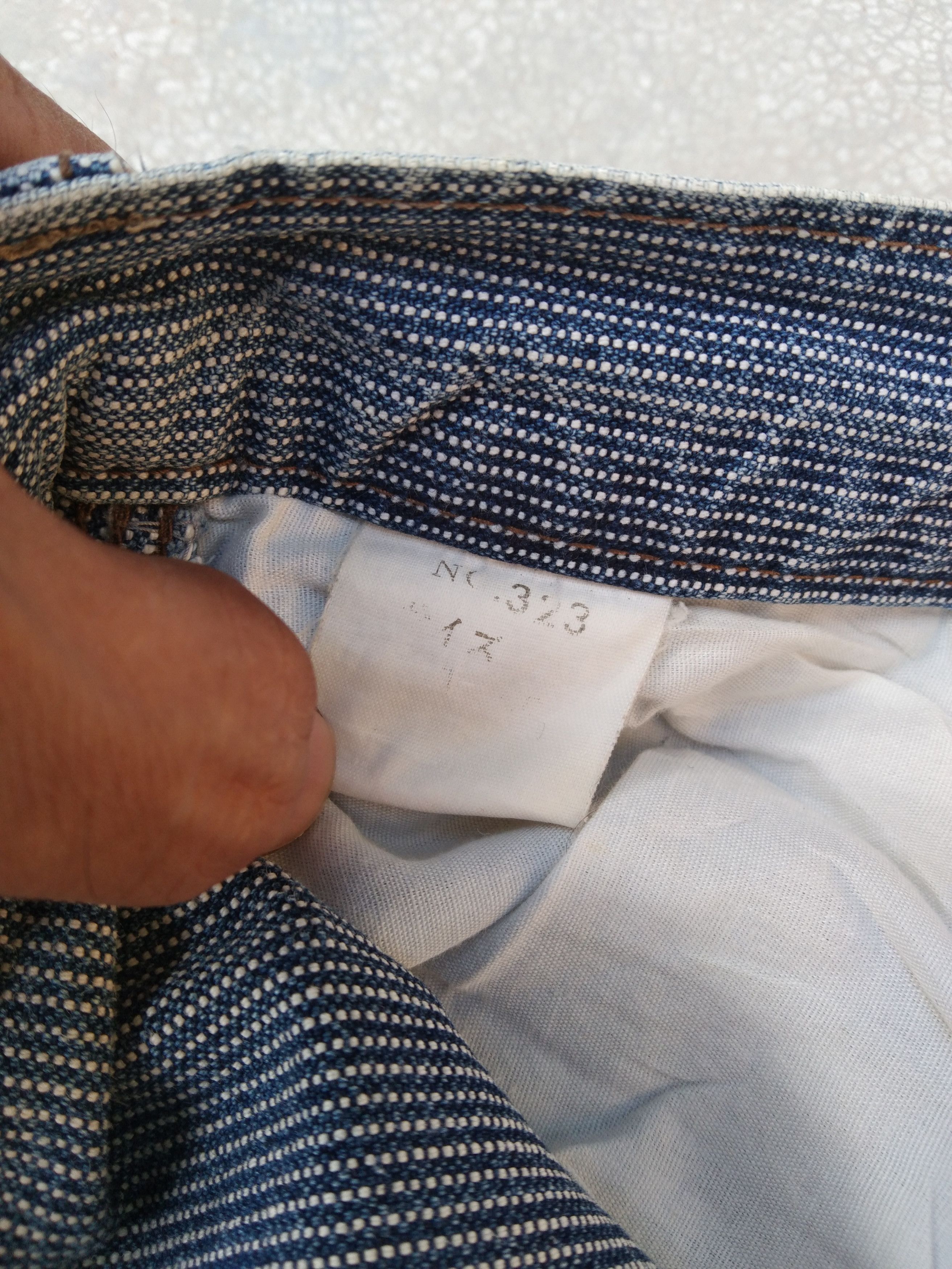 Japanese Brand × Jean × Vintage Vintage Japan Unbrand Pin Striped Carpenter Pants 28x31 Size US 28 / EU 44 - 8 Thumbnail
