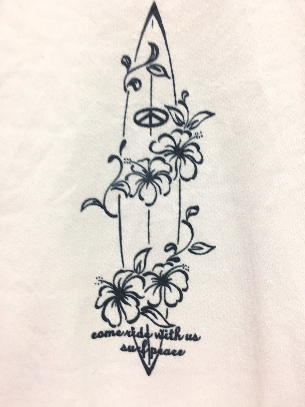 Tultex × Vintage Vintage Come Ride With Us Surf Peace Surfing Sweater Size US L / EU 52-54 / 3 - 6 Thumbnail
