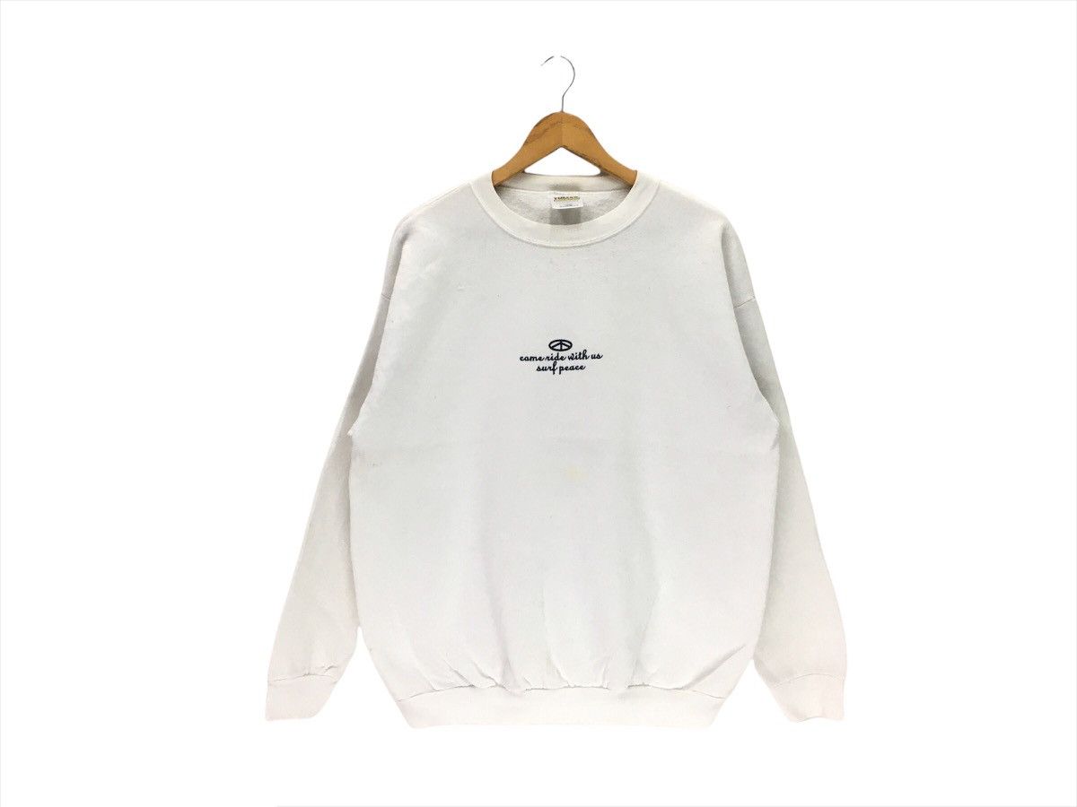 Tultex × Vintage Vintage Come Ride With Us Surf Peace Surfing Sweater Size US L / EU 52-54 / 3 - 2 Thumbnail