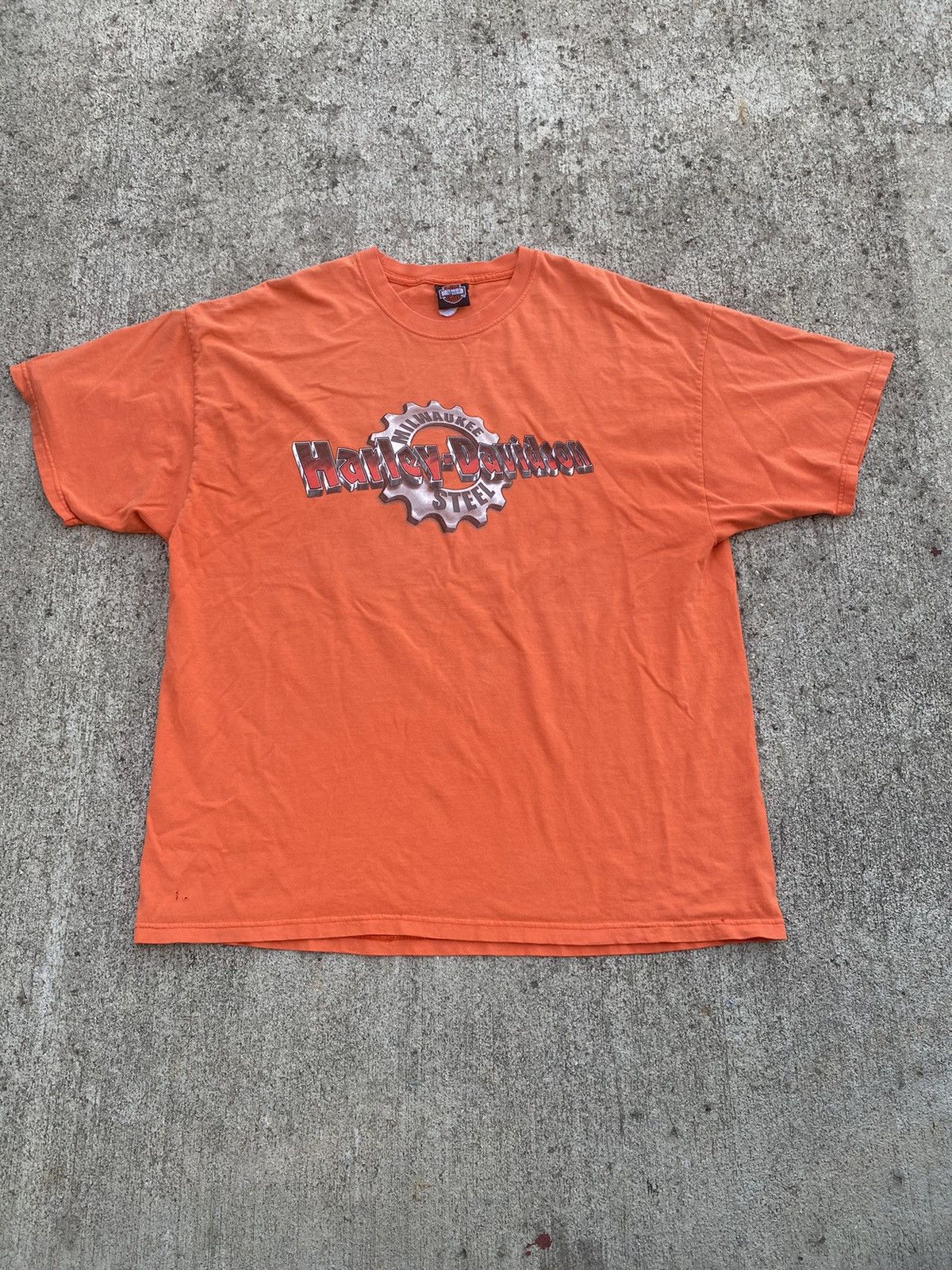 Harley Davidson × Vintage Vintage Harley Davidson Eagle Flame Faded Distressed Shirt Size US XXL / EU 58 / 5 - 1 Thumbnail