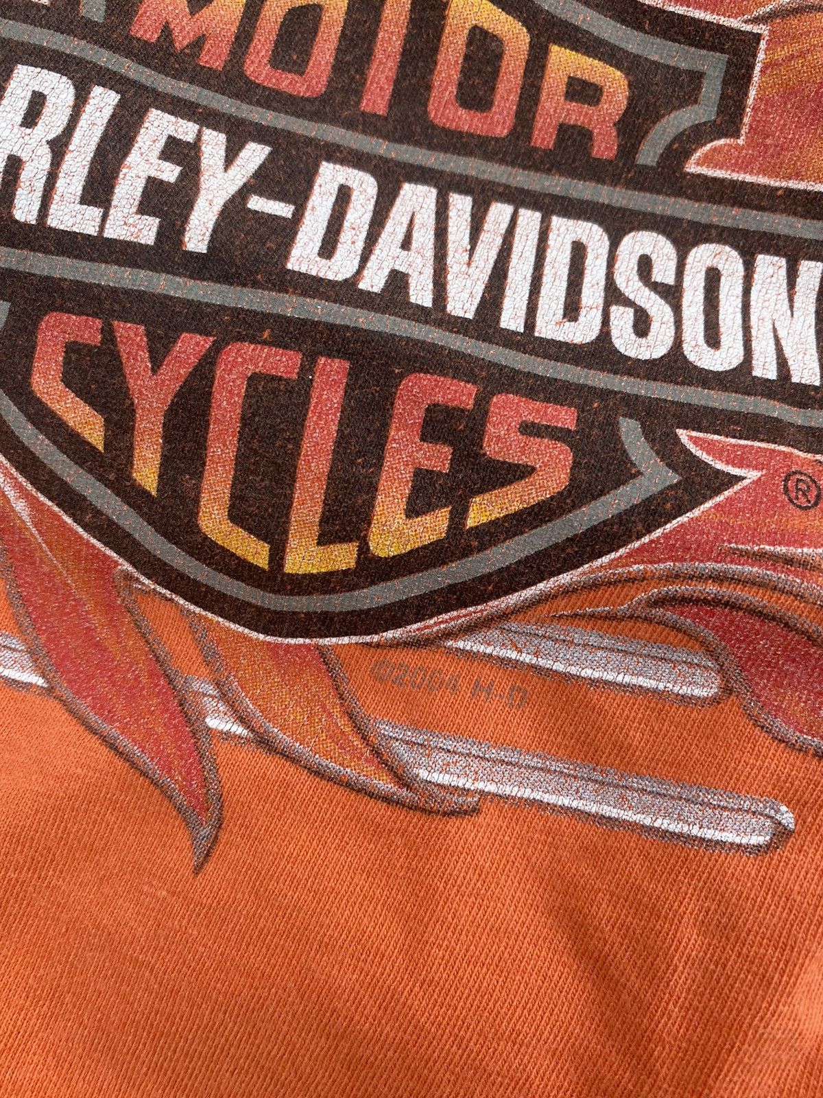 Harley Davidson × Vintage Vintage Harley Davidson Eagle Flame Faded Distressed Shirt Size US XXL / EU 58 / 5 - 8 Thumbnail