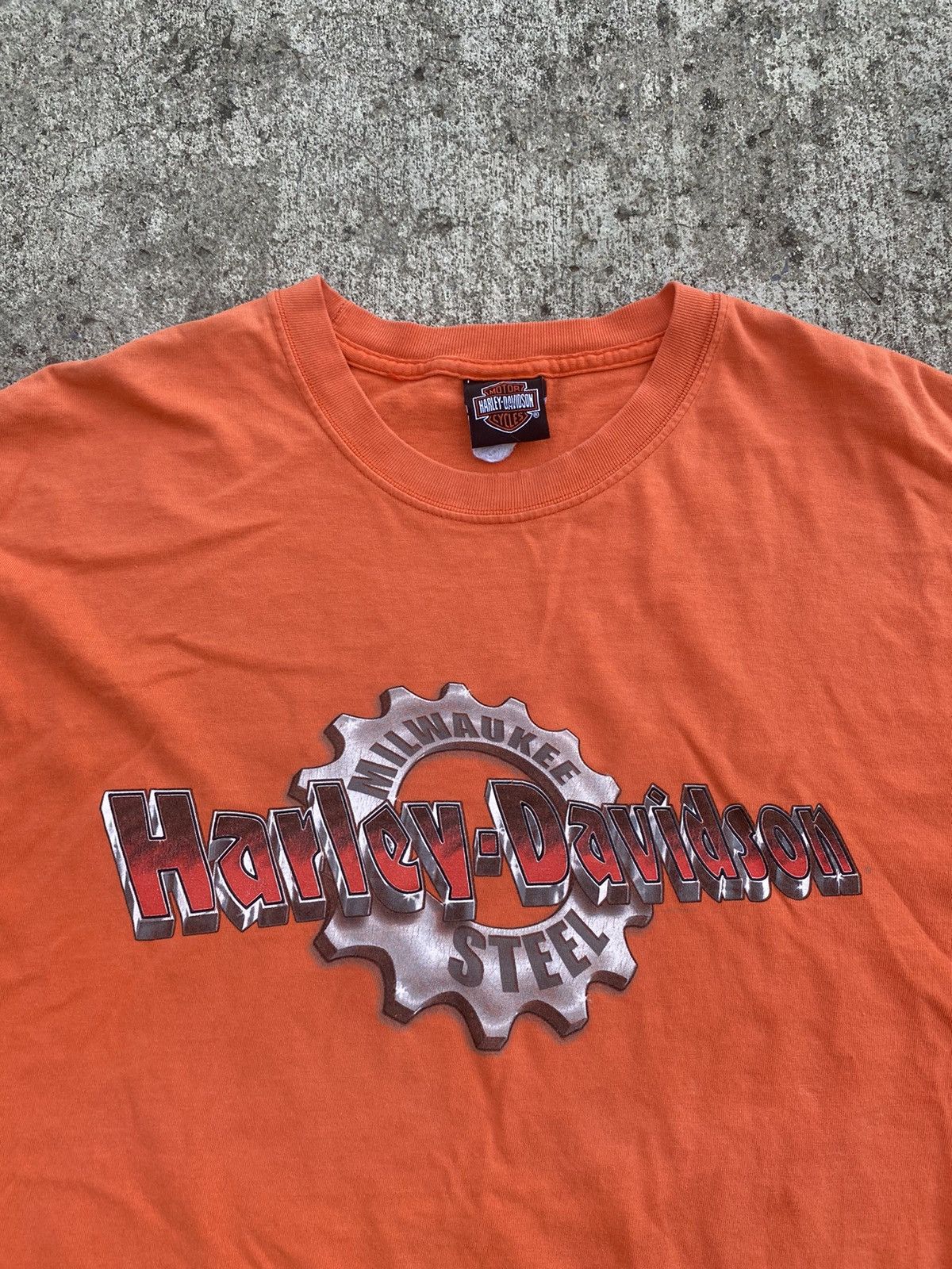 Harley Davidson × Vintage Vintage Harley Davidson Eagle Flame Faded Distressed Shirt Size US XXL / EU 58 / 5 - 2 Thumbnail