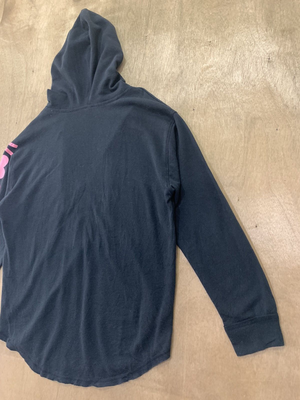 Japanese Brand × Pink VICTORIA SECRET Vntg Pink Big Logo Curved Hem Hoodie Jacket Size M / US 6-8 / IT 42-44 - 13 Thumbnail