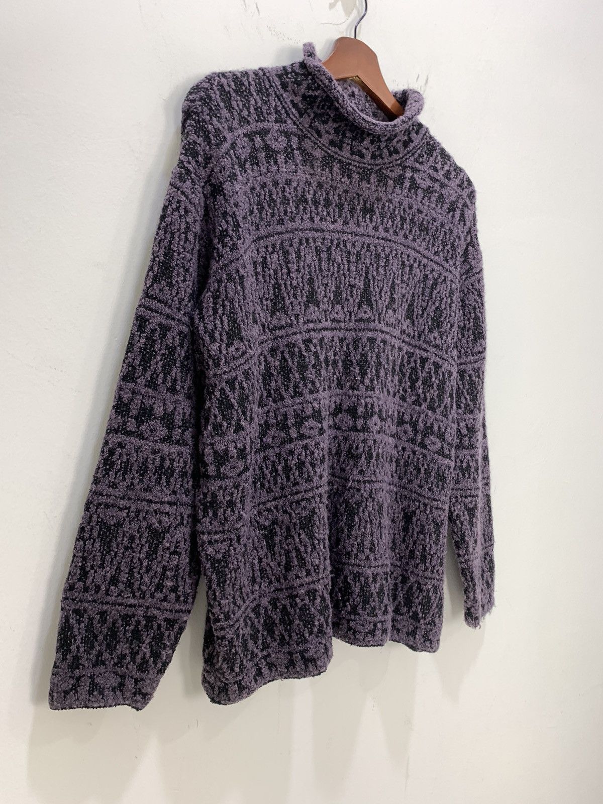 Aran Isles Knitwear × Japanese Brand FUJIKI Allover Fair Isle Knitwear Pullover Jumper Sweater Size M / US 6-8 / IT 42-44 - 5 Thumbnail