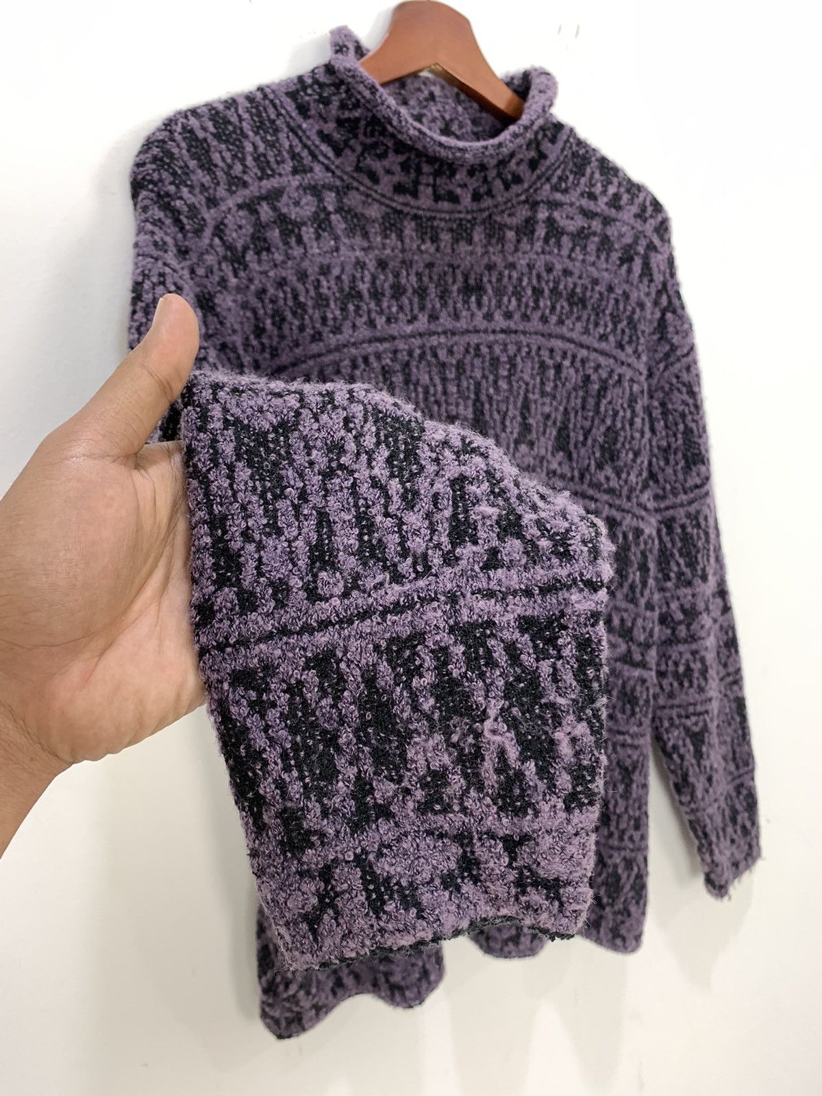 Aran Isles Knitwear × Japanese Brand FUJIKI Allover Fair Isle Knitwear Pullover Jumper Sweater Size M / US 6-8 / IT 42-44 - 7 Thumbnail