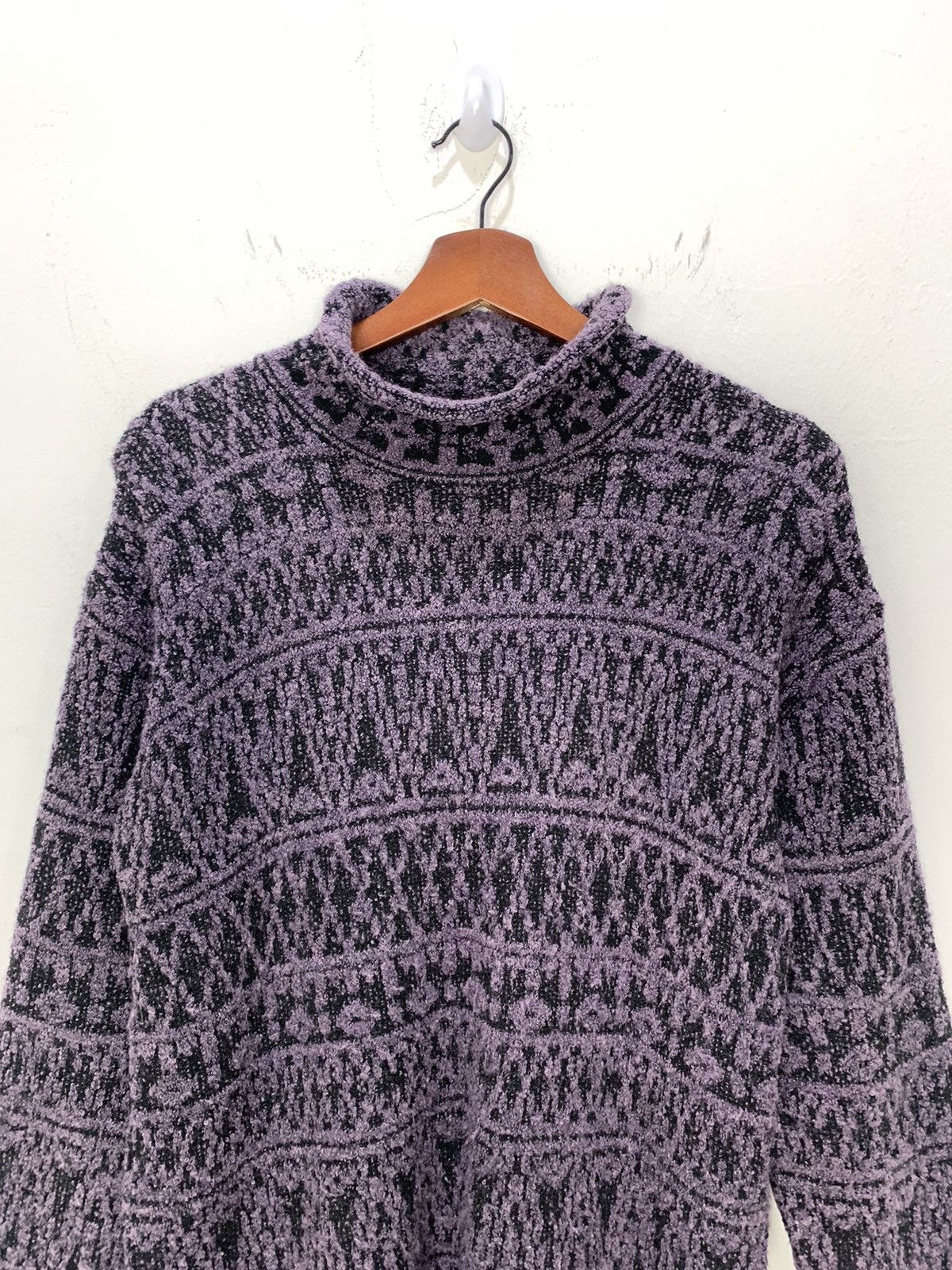 Aran Isles Knitwear × Japanese Brand FUJIKI Allover Fair Isle Knitwear Pullover Jumper Sweater Size M / US 6-8 / IT 42-44 - 3 Thumbnail
