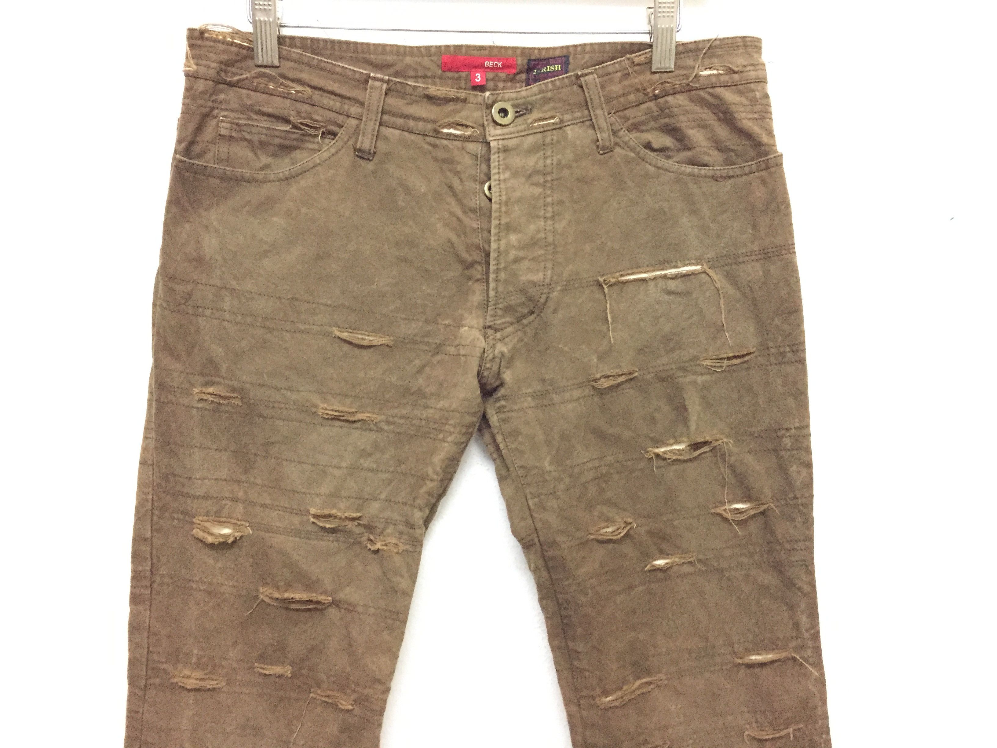 Japanese Brand BECK x I rish Hagi distressed Canvas pants hysteric Size US 31 - 4 Thumbnail