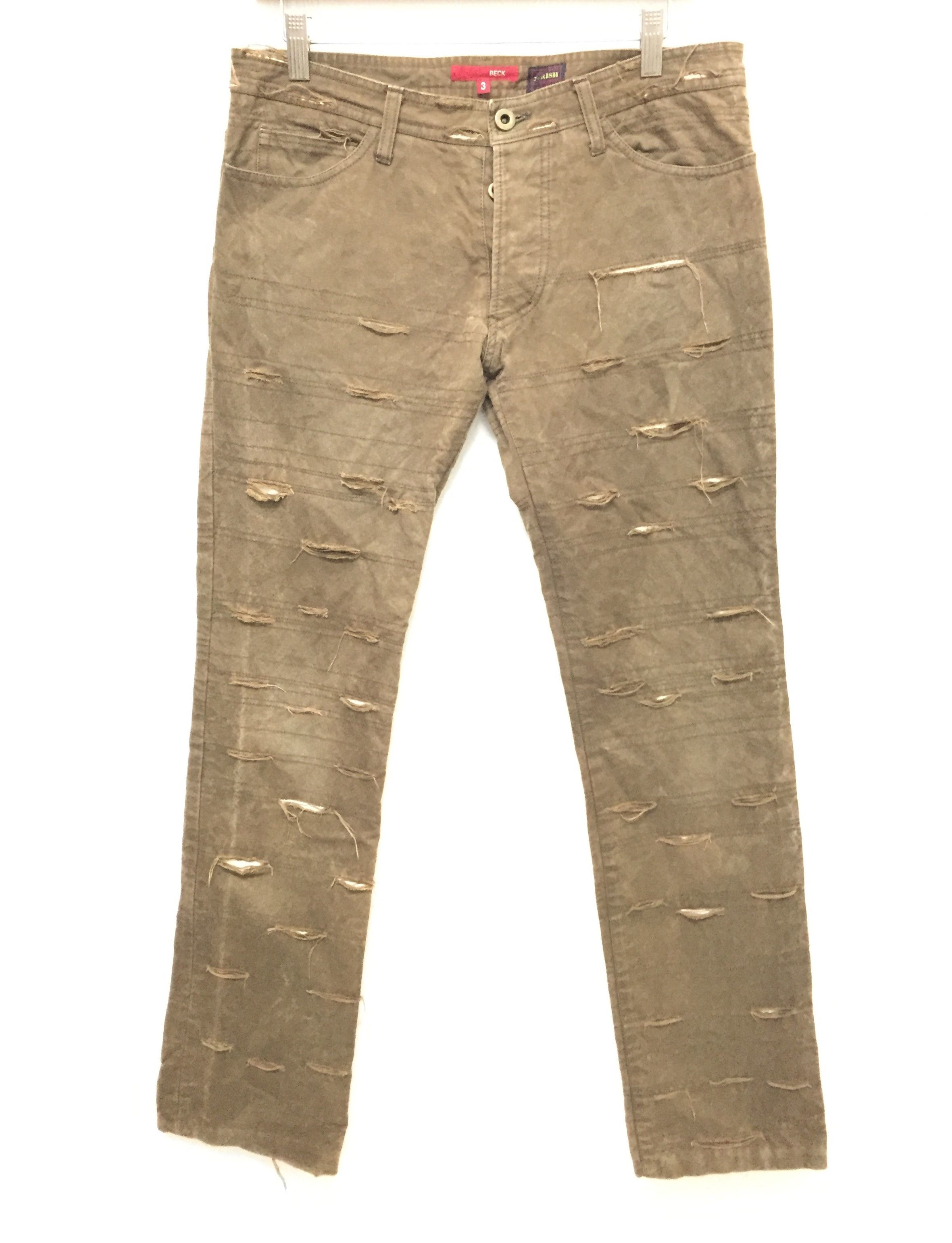 Japanese Brand BECK x I rish Hagi distressed Canvas pants hysteric Size US 31 - 3 Thumbnail