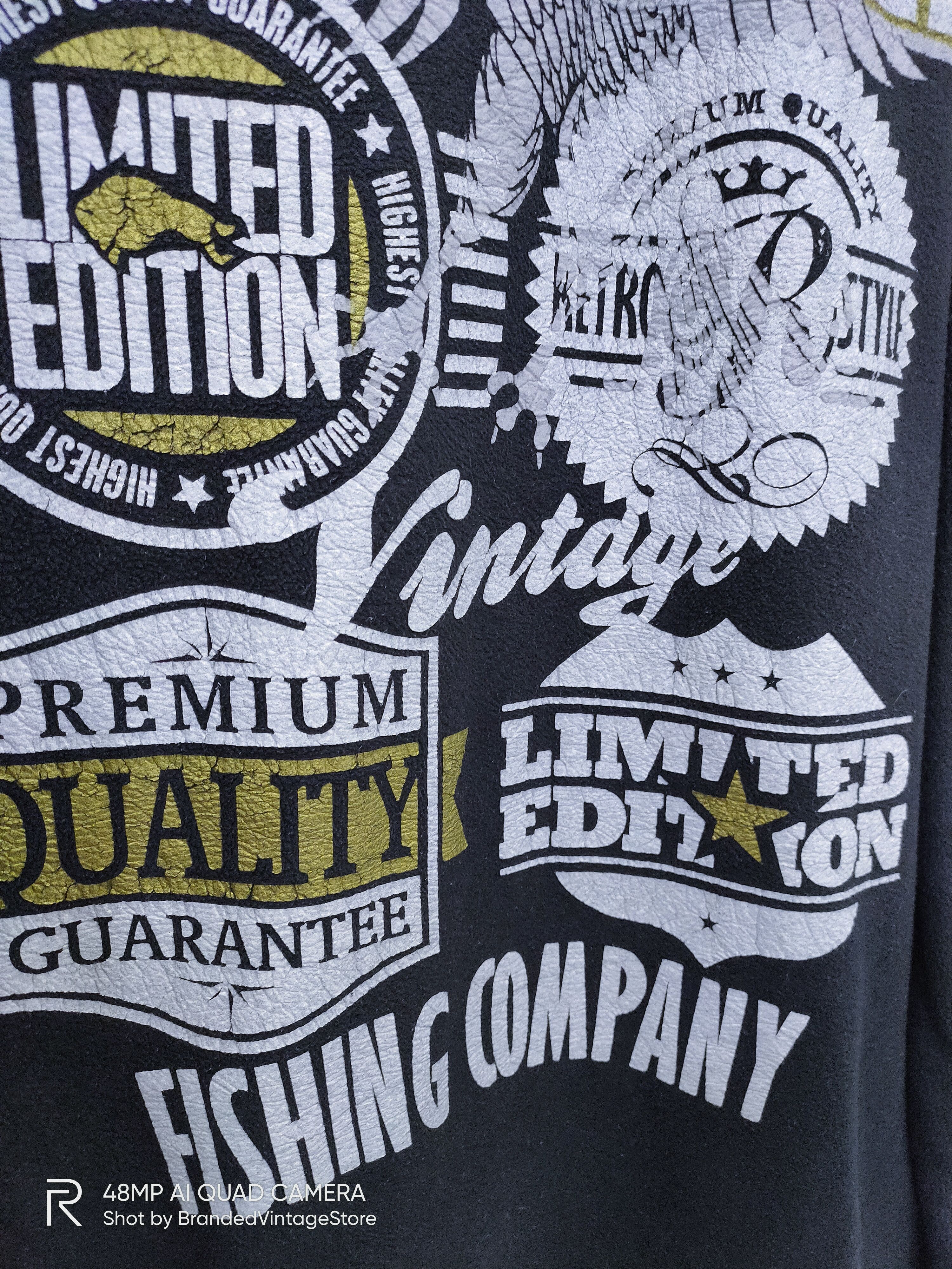 Japanese Brand Vintage LAND OF FREEDOM WARRIORS FISHING Fleece Sweatshirt Size US XL / EU 56 / 4 - 9 Thumbnail