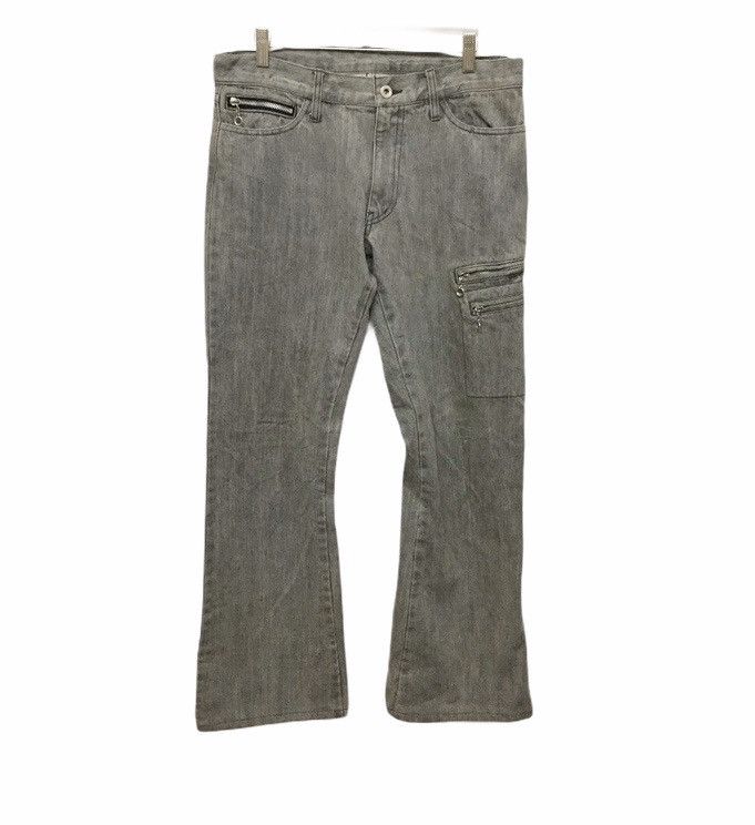 Japanese Brand Flare!!EDGE Rupert Wash denim double shark Thigh zipper Size US 32 / EU 48 - 1 Thumbnail