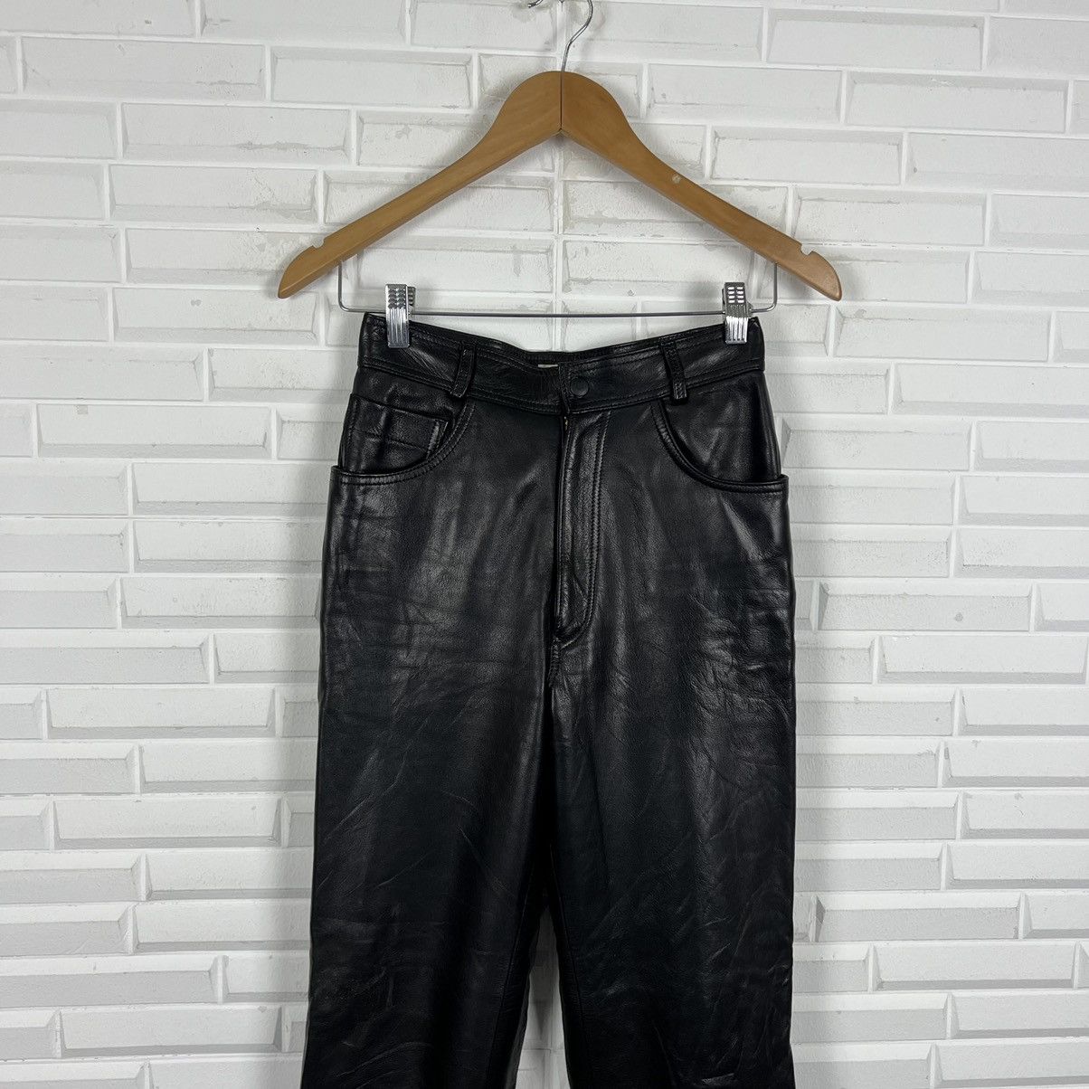Japanese Brand × Leather BIKER SOFT LEATHER PANTS BY FAR EAST LEATHER Size US 28 / EU 44 - 2 Thumbnail