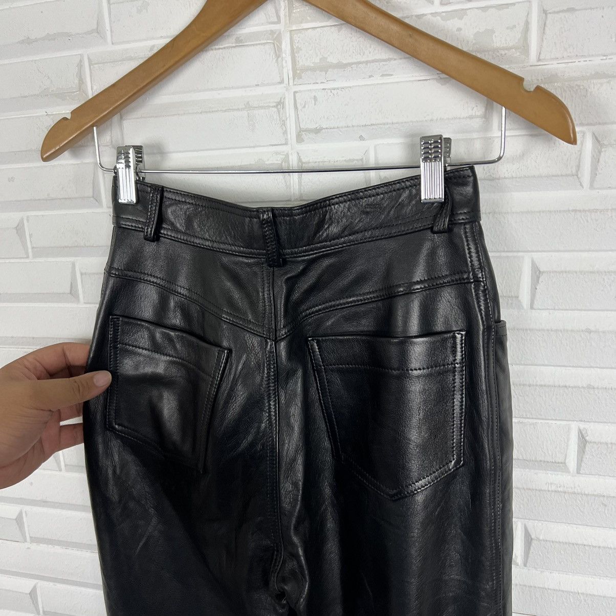 Japanese Brand × Leather BIKER SOFT LEATHER PANTS BY FAR EAST LEATHER Size US 28 / EU 44 - 7 Thumbnail
