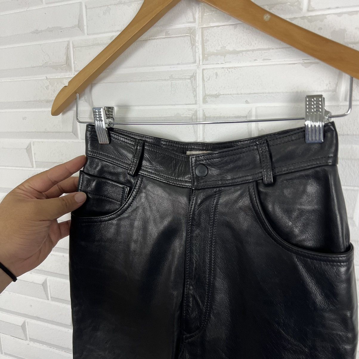 Japanese Brand × Leather BIKER SOFT LEATHER PANTS BY FAR EAST LEATHER Size US 28 / EU 44 - 3 Thumbnail