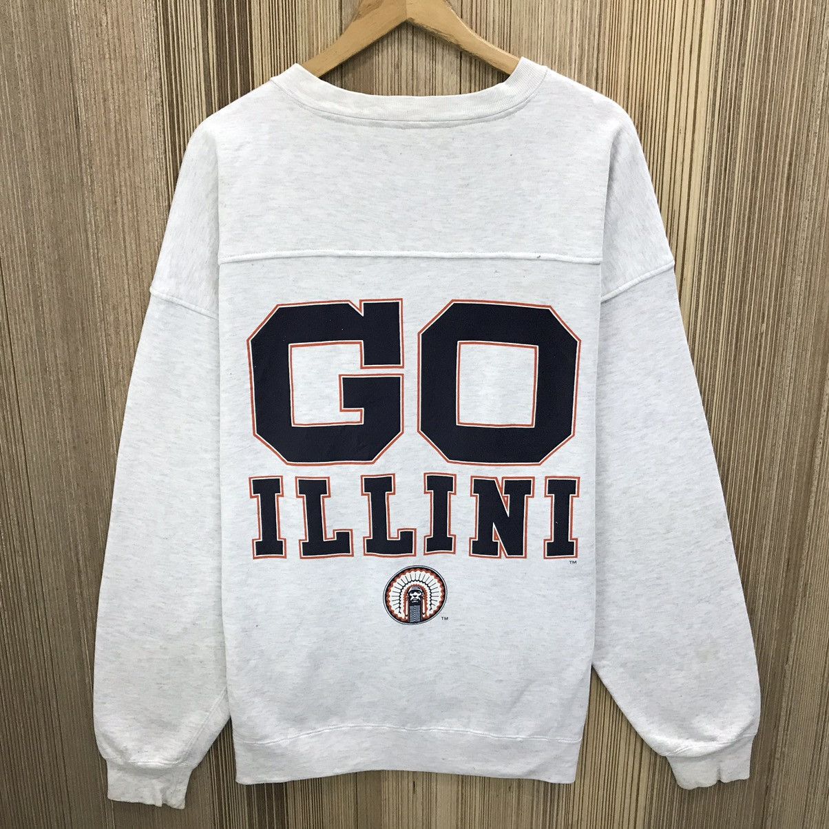 Vintage Vintage ILLINOIS Sweatshirt Pullover Jumper University Size US XL / EU 56 / 4 - 1 Thumbnail