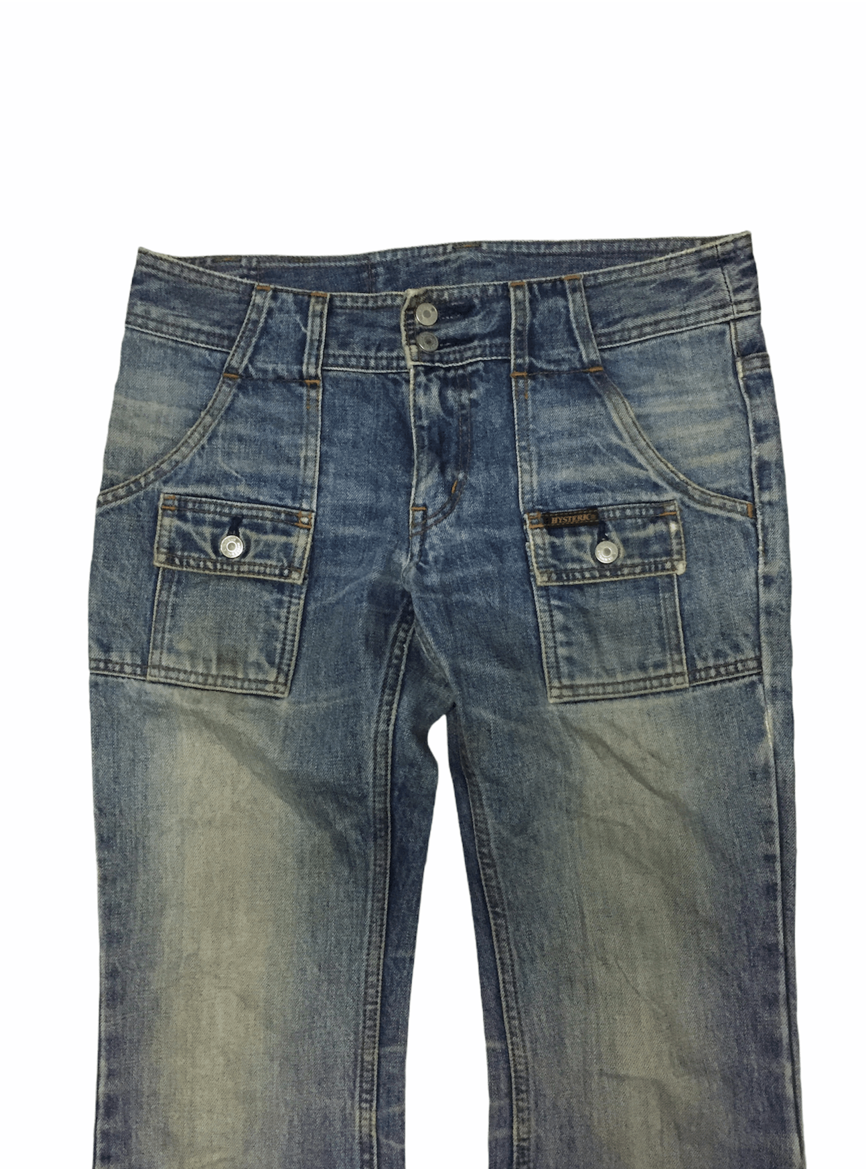 image of Hysteric Glamour Flare!! VTG Hysteric Bush Pants in Denim, Women's (Size 28)