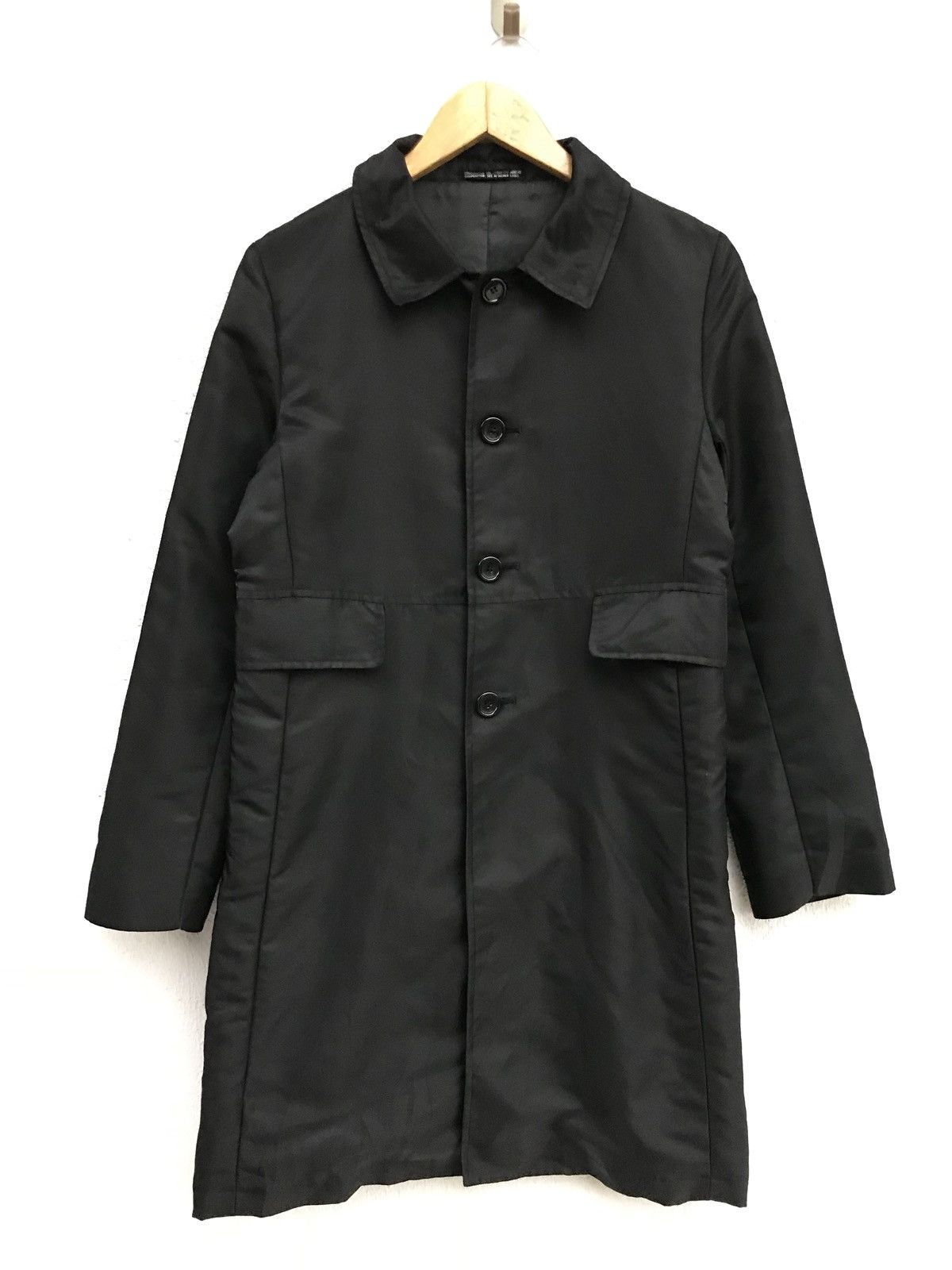 Japanese Brand INED Black Minimalist Button Jacket