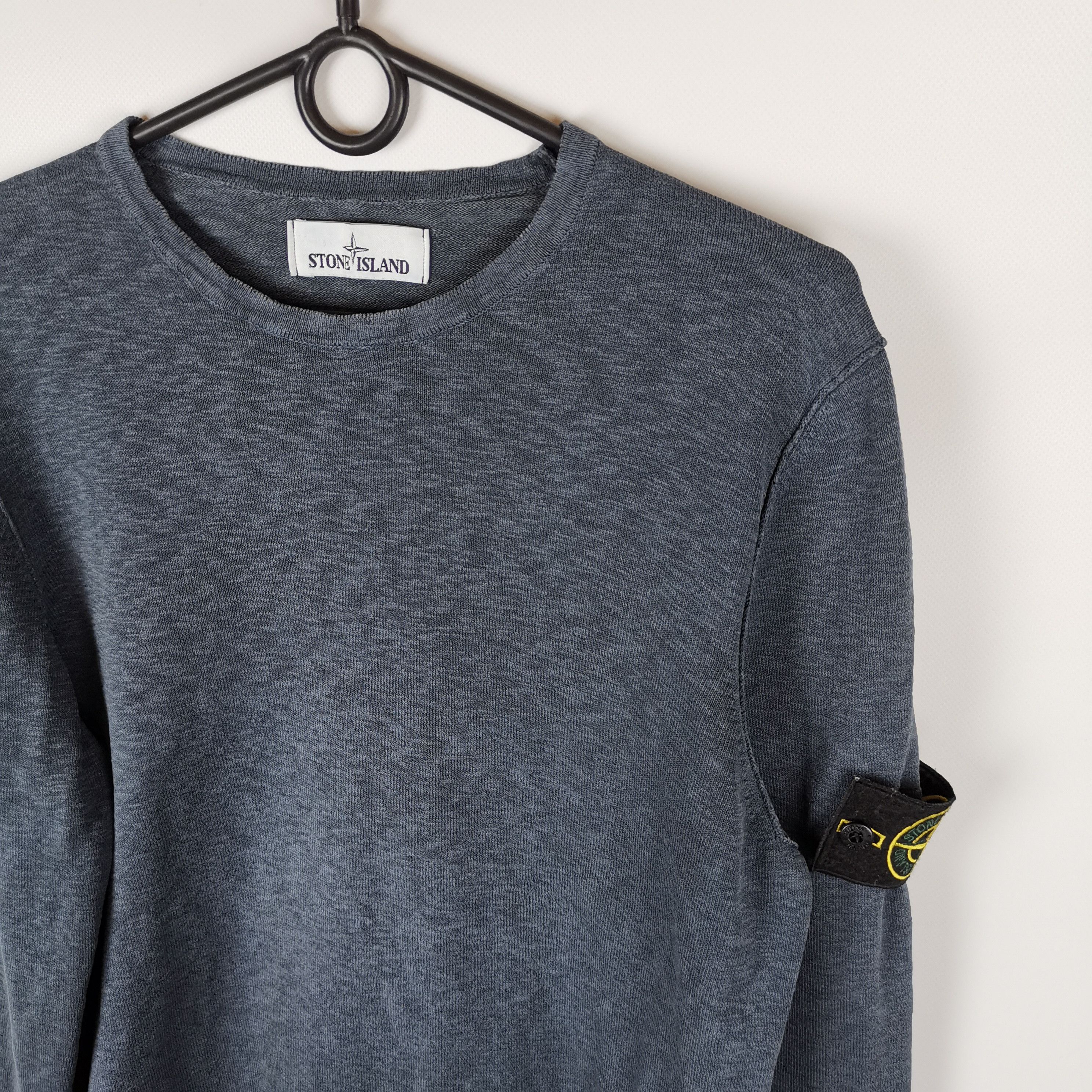 Stone Island Stone island crew neck grey blue longsleeve sweatshirt Size US L / EU 52-54 / 3 - 4 Thumbnail