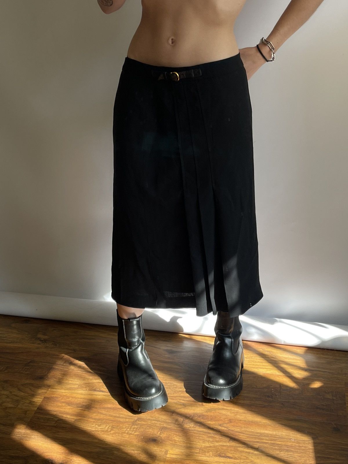 Vintage Celine Paris Women’s Midi Skirt Made in France
