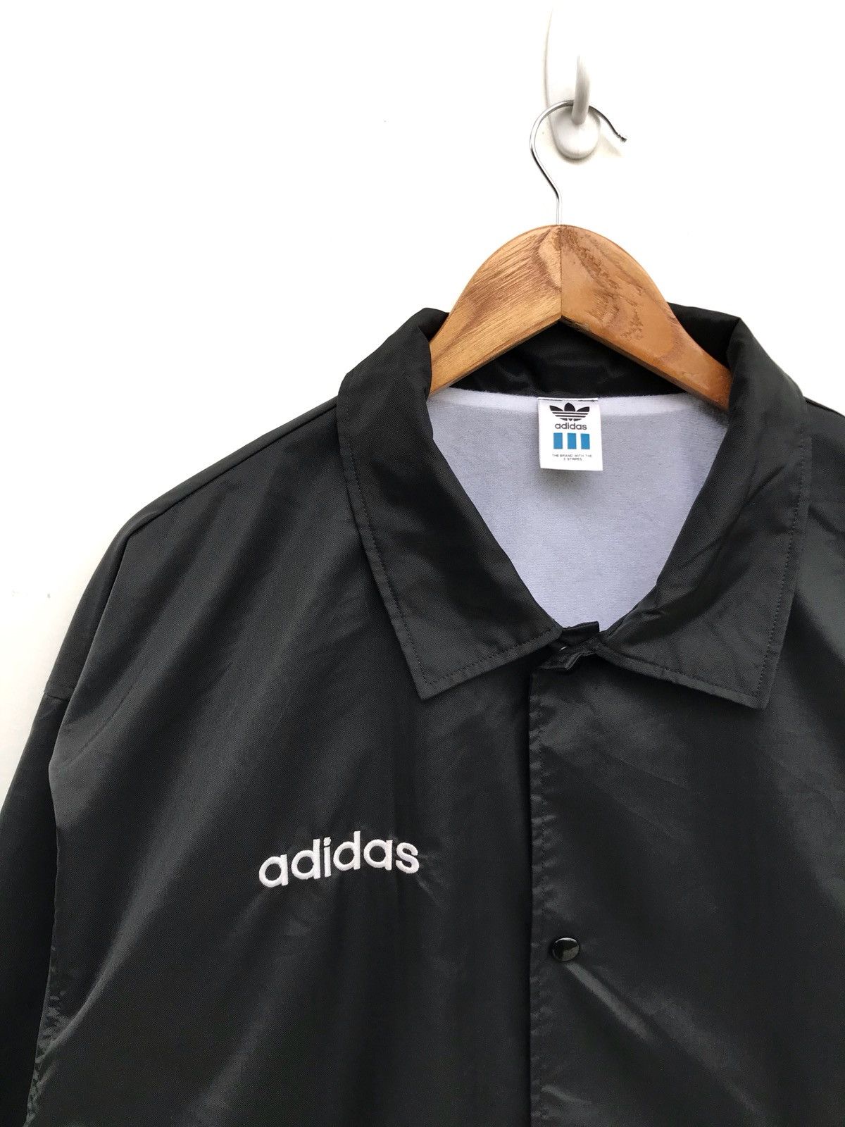 Adidas × Vintage Adidas Black Button Coach Jacket Size US M / EU 48-50 / 2 - 3 Thumbnail