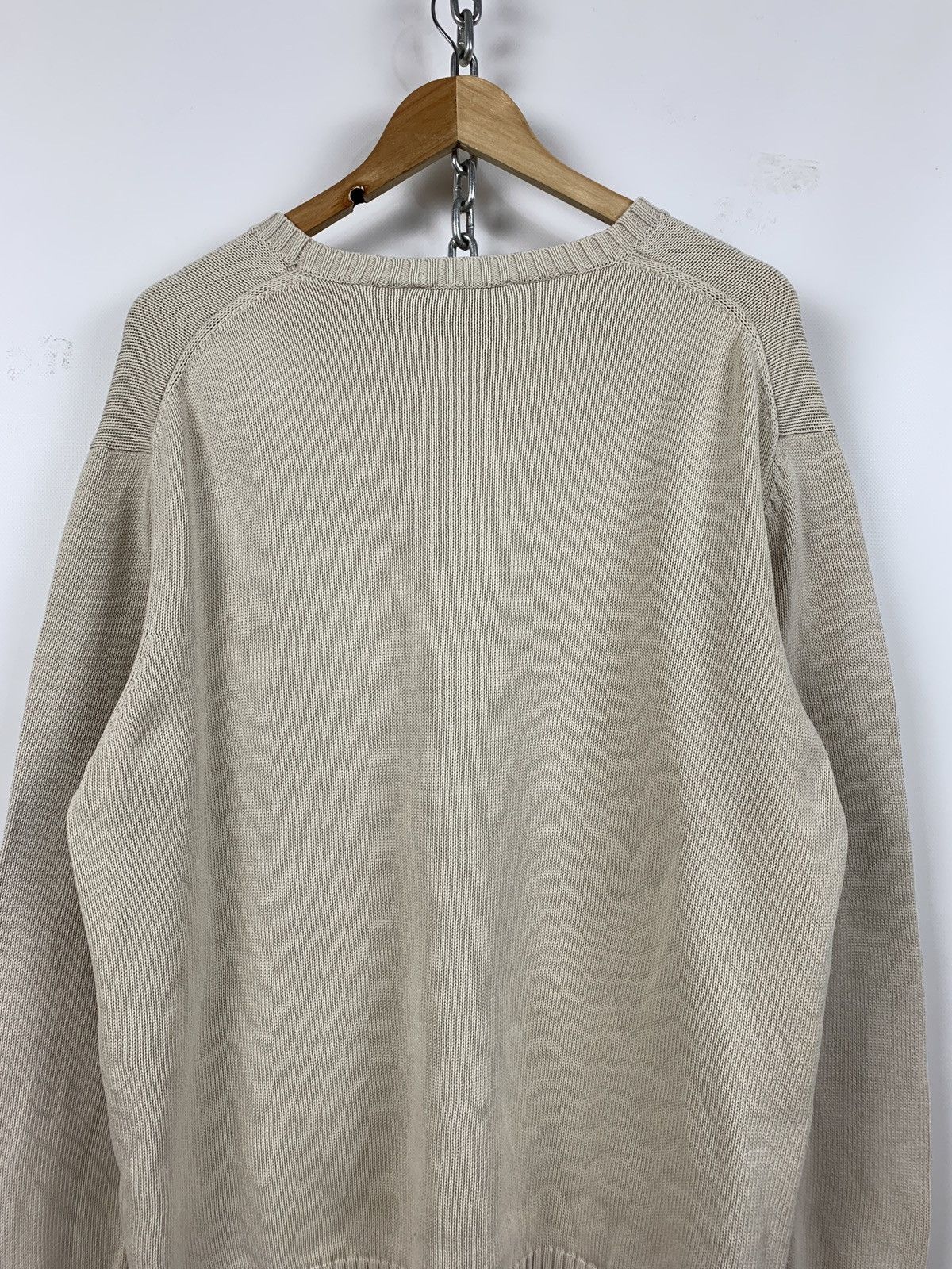 Vintage 90s Vintage Yves Saint Laurent YSL Beige Knit Sweater Size US L / EU 52-54 / 3 - 11 Thumbnail