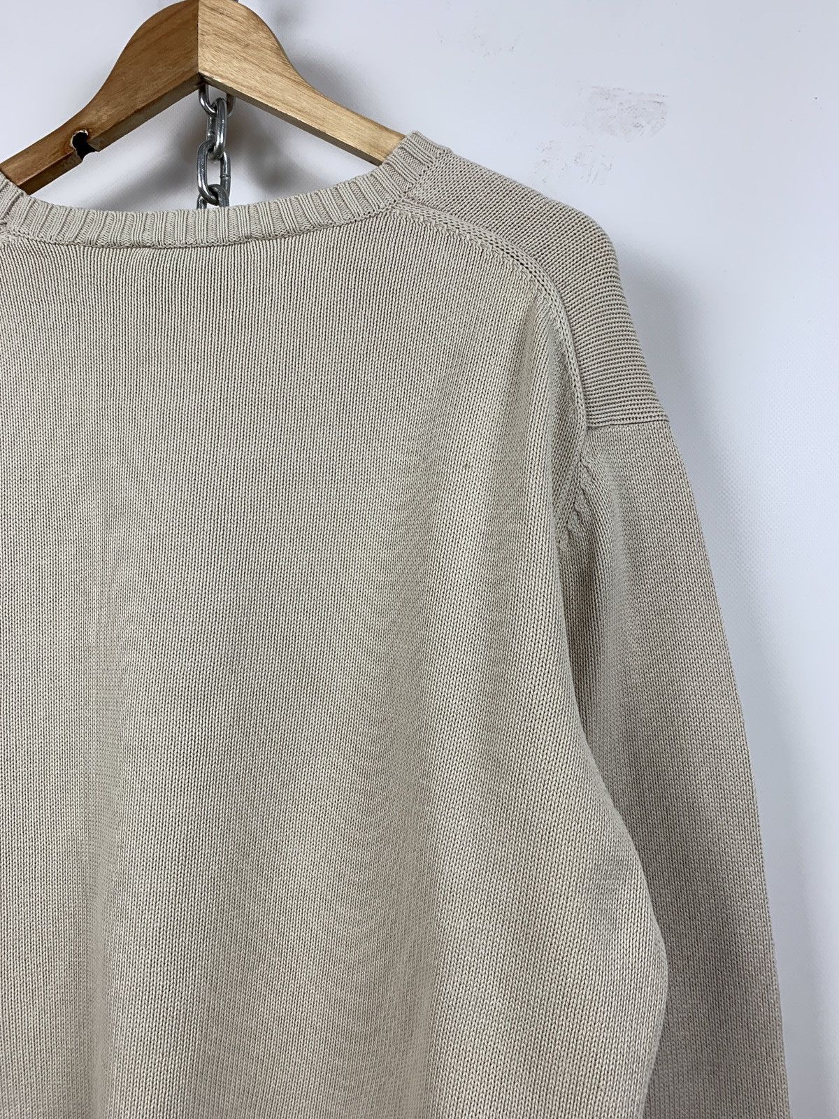 Vintage 90s Vintage Yves Saint Laurent YSL Beige Knit Sweater Size US L / EU 52-54 / 3 - 12 Thumbnail
