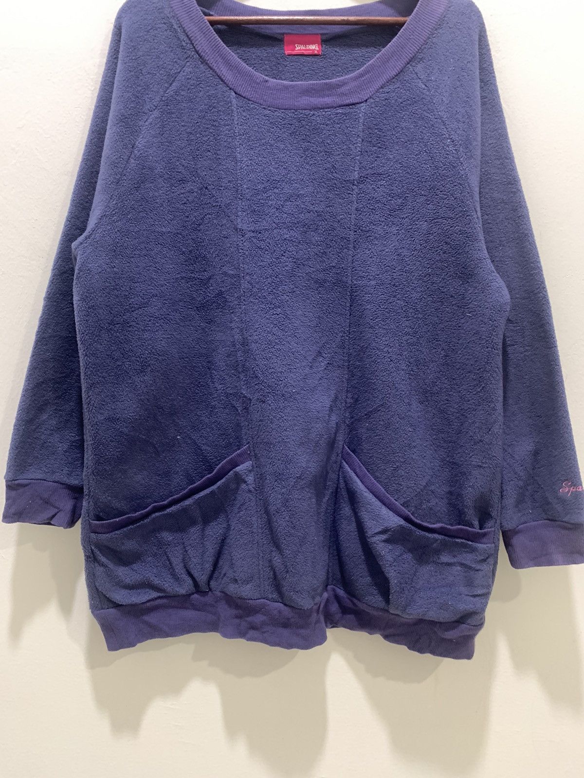 Japanese Brand × Spalding SPALDING Vintage 90s Soft Fleece Sherpa Long Jumper Sweater Size XL / US 12-14 / IT 48-50 - 4 Thumbnail