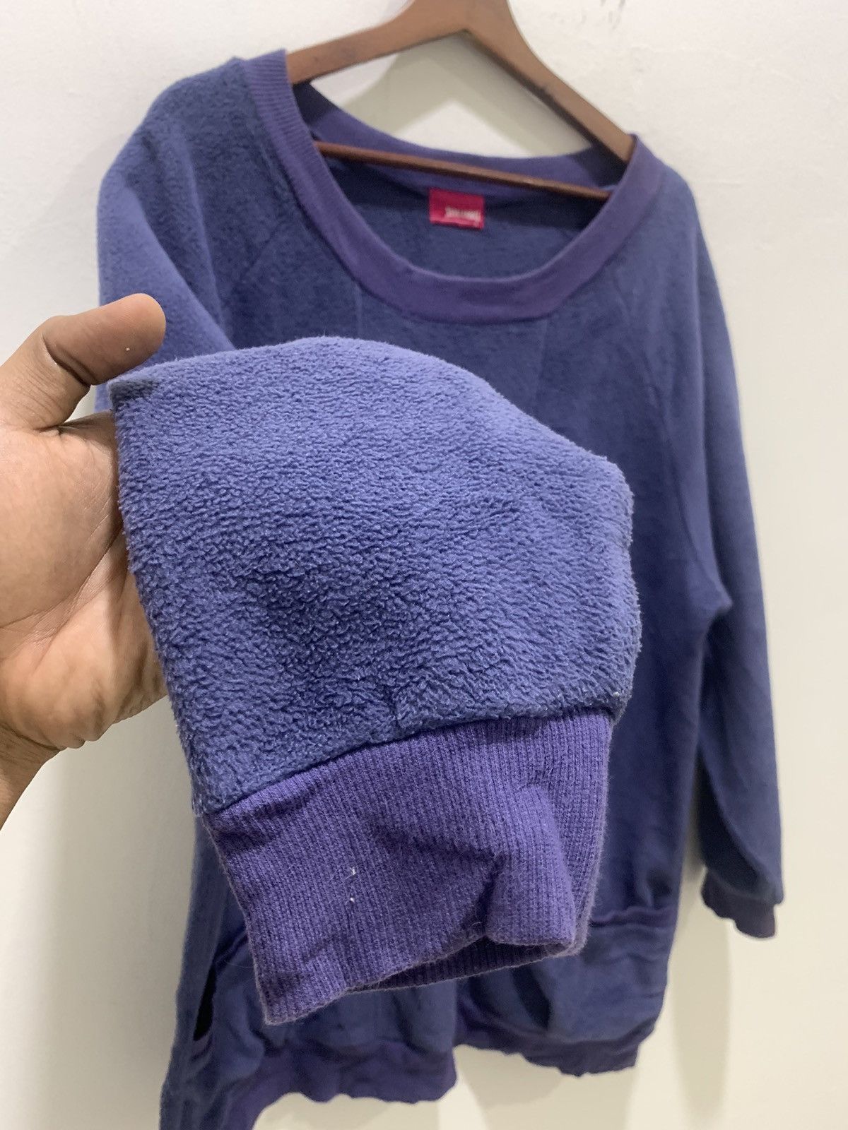 Japanese Brand × Spalding SPALDING Vintage 90s Soft Fleece Sherpa Long Jumper Sweater Size XL / US 12-14 / IT 48-50 - 8 Thumbnail