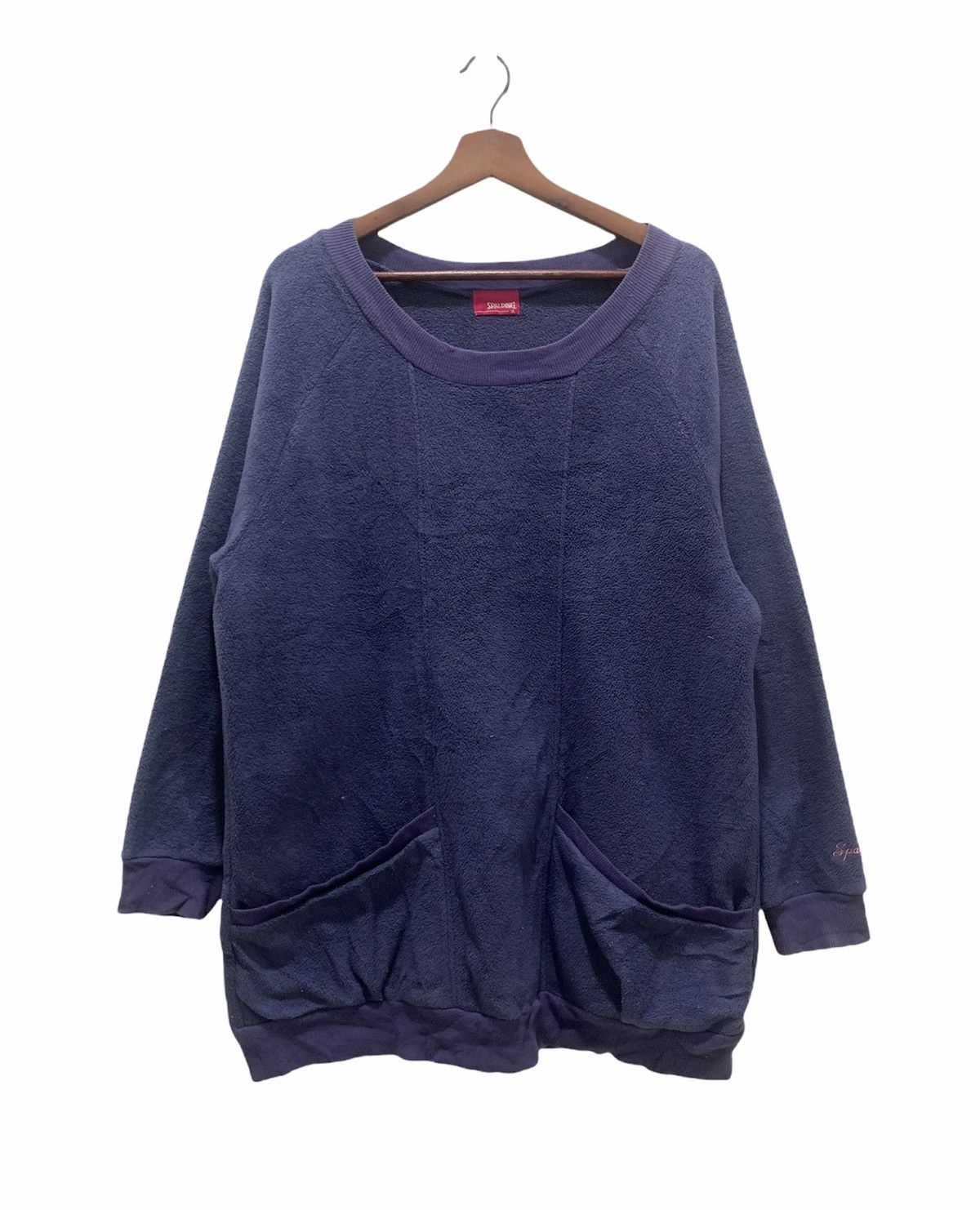 Japanese Brand × Spalding SPALDING Vintage 90s Soft Fleece Sherpa Long Jumper Sweater Size XL / US 12-14 / IT 48-50 - 1 Thumbnail
