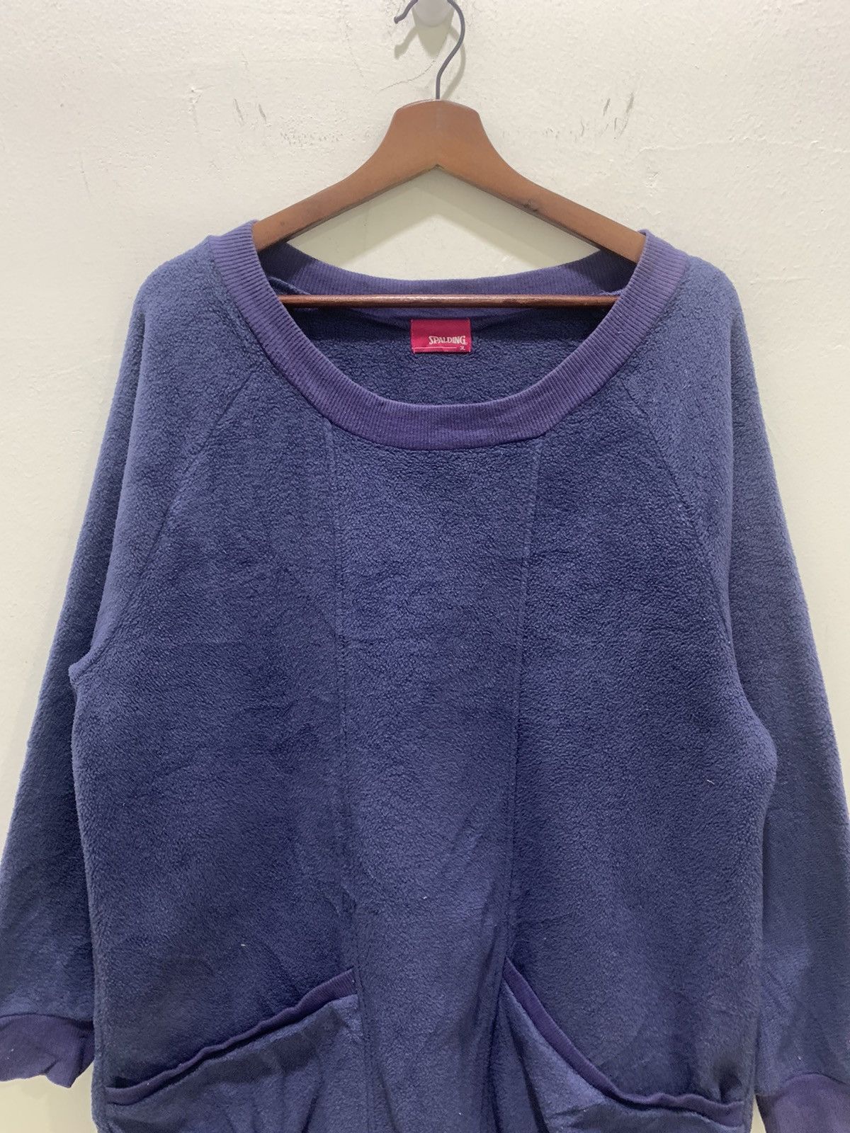 Japanese Brand × Spalding SPALDING Vintage 90s Soft Fleece Sherpa Long Jumper Sweater Size XL / US 12-14 / IT 48-50 - 3 Thumbnail