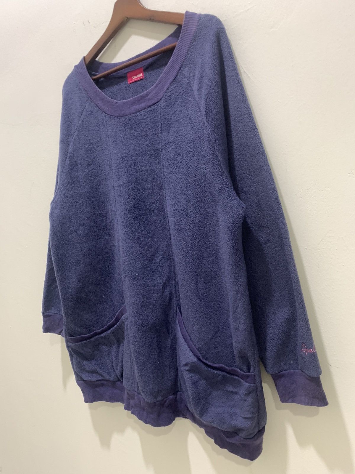 Japanese Brand × Spalding SPALDING Vintage 90s Soft Fleece Sherpa Long Jumper Sweater Size XL / US 12-14 / IT 48-50 - 6 Thumbnail