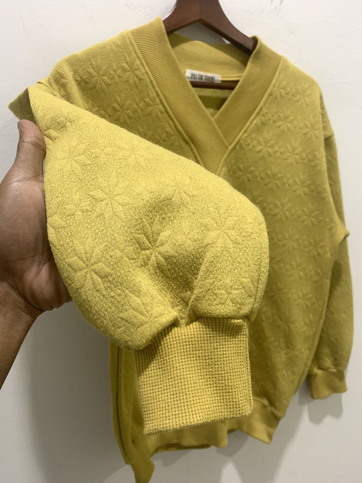 Aran Isles Knitwear × Designer × Pas De Faux PAS DE TROIS Vintage Snow Monogram Allover Jumper Sweater Size M / US 6-8 / IT 42-44 - 7 Thumbnail
