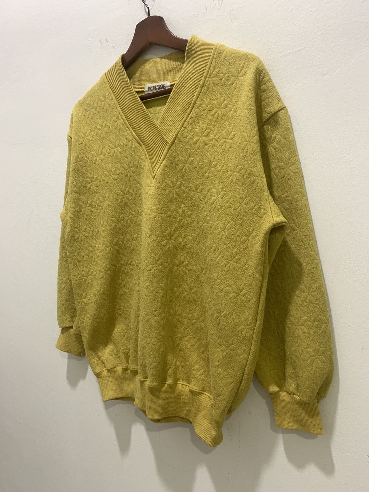 Aran Isles Knitwear × Designer × Pas De Faux PAS DE TROIS Vintage Snow Monogram Allover Jumper Sweater Size M / US 6-8 / IT 42-44 - 6 Thumbnail