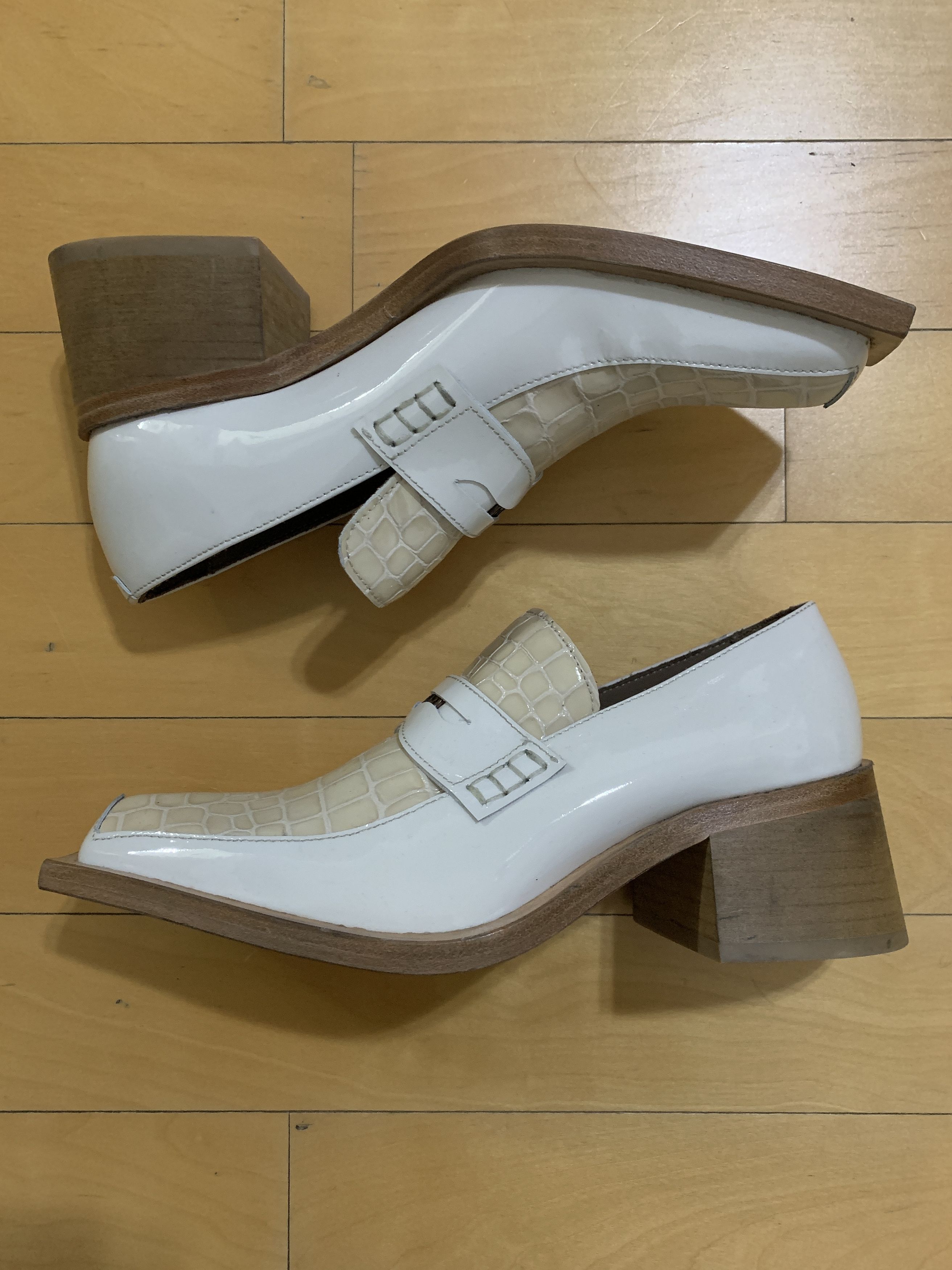 Martine Rose Croco Effect Square Toe Penny Loafer Size US 7 / IT 37 - 7 Thumbnail