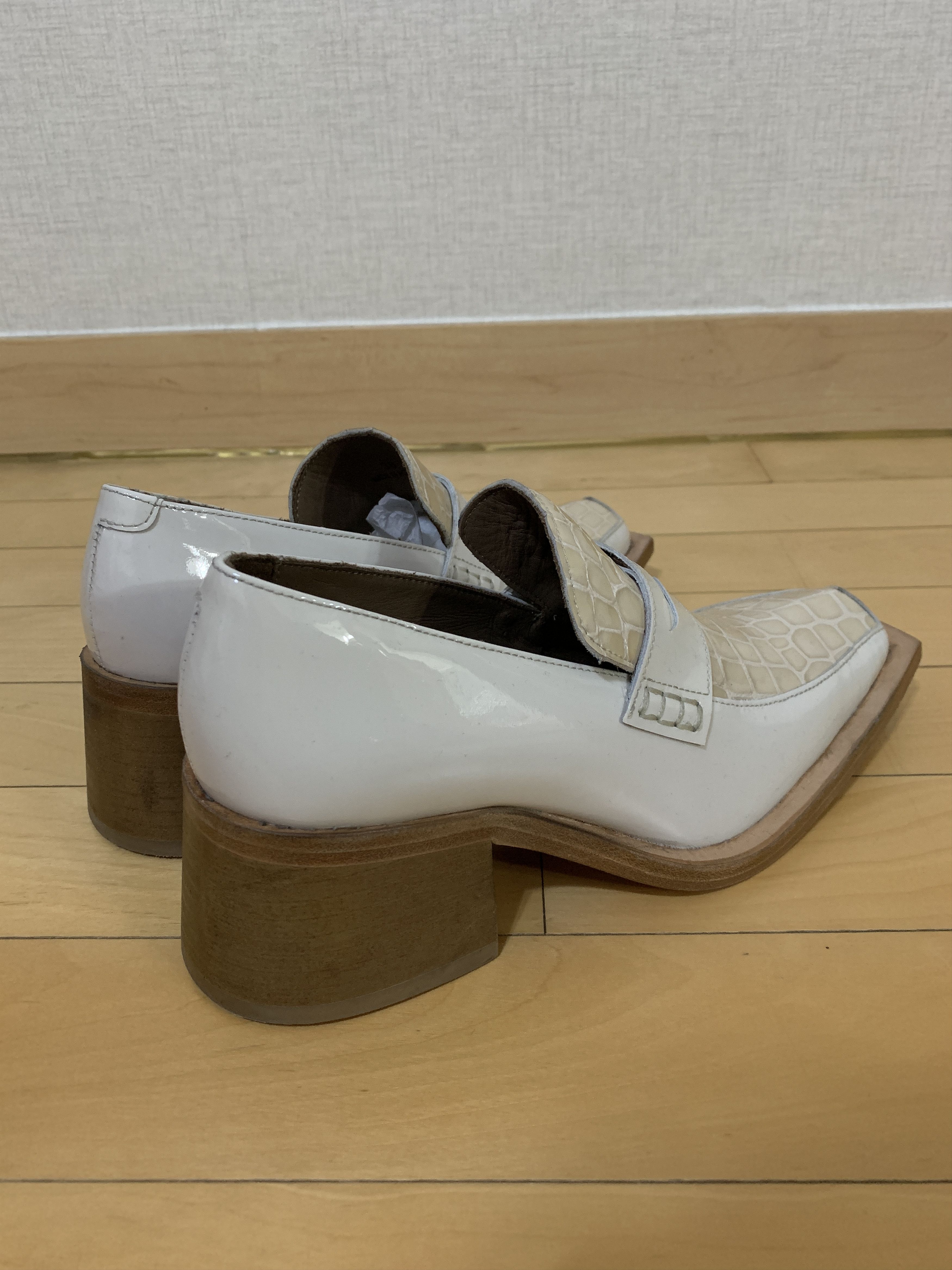 Martine Rose Croco Effect Square Toe Penny Loafer Size US 7 / IT 37 - 6 Thumbnail