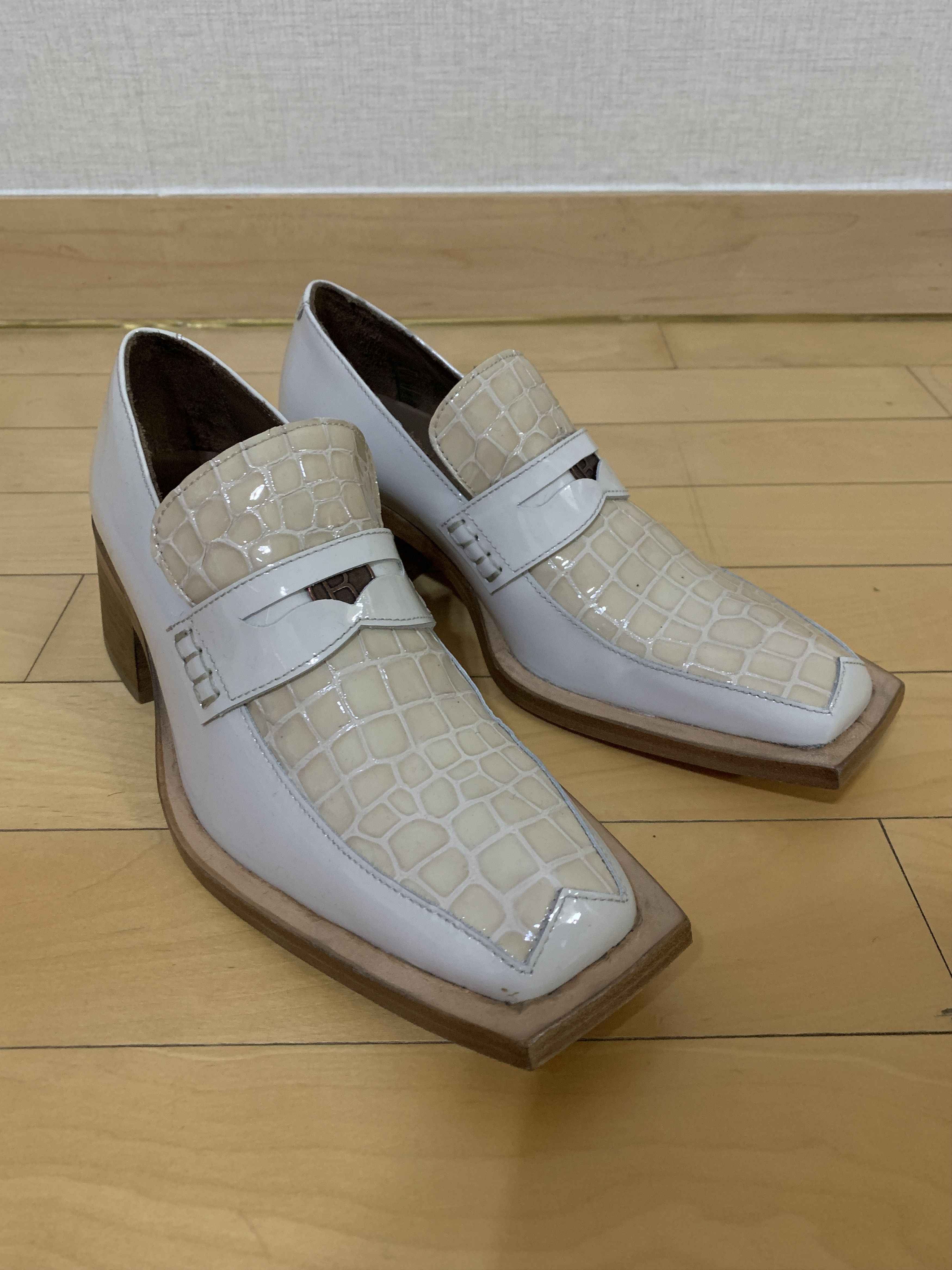 Martine Rose Croco Effect Square Toe Penny Loafer Size US 7 / IT 37 - 5 Thumbnail