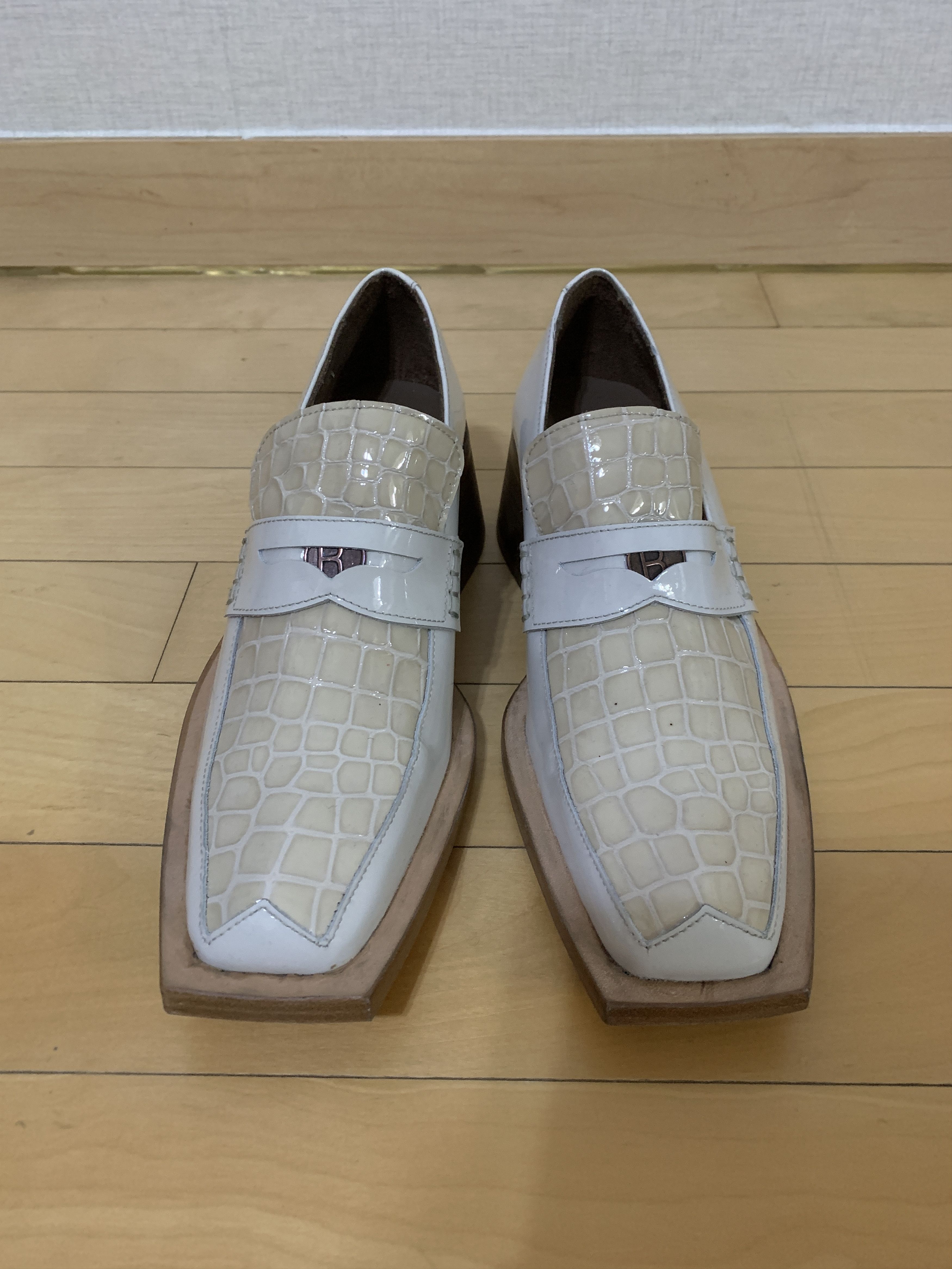 Martine Rose Croco Effect Square Toe Penny Loafer Size US 7 / IT 37 - 4 Thumbnail